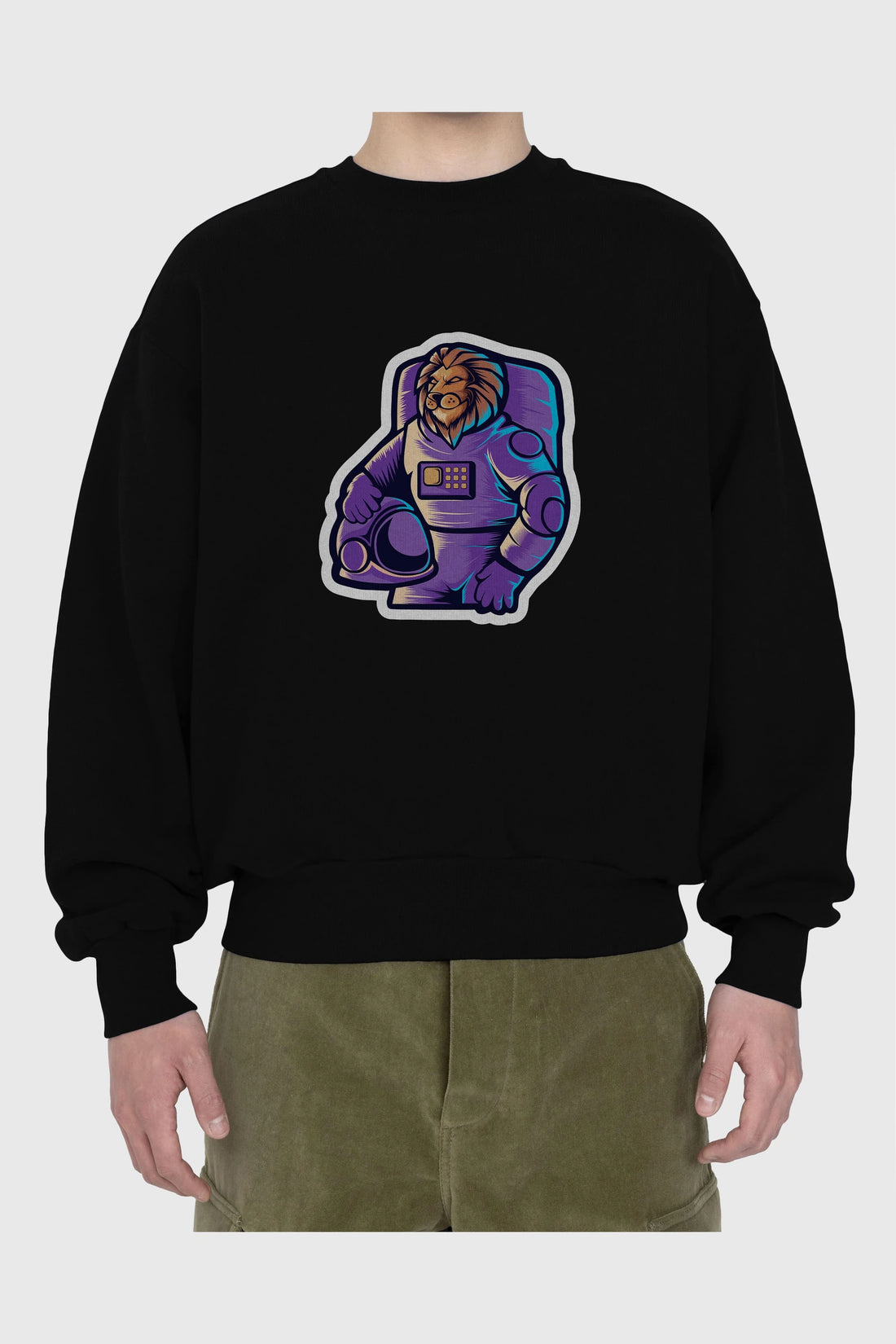 Astroking Sticker Ön Baskılı Oversize Sweatshirt Erkek Kadın Unisex