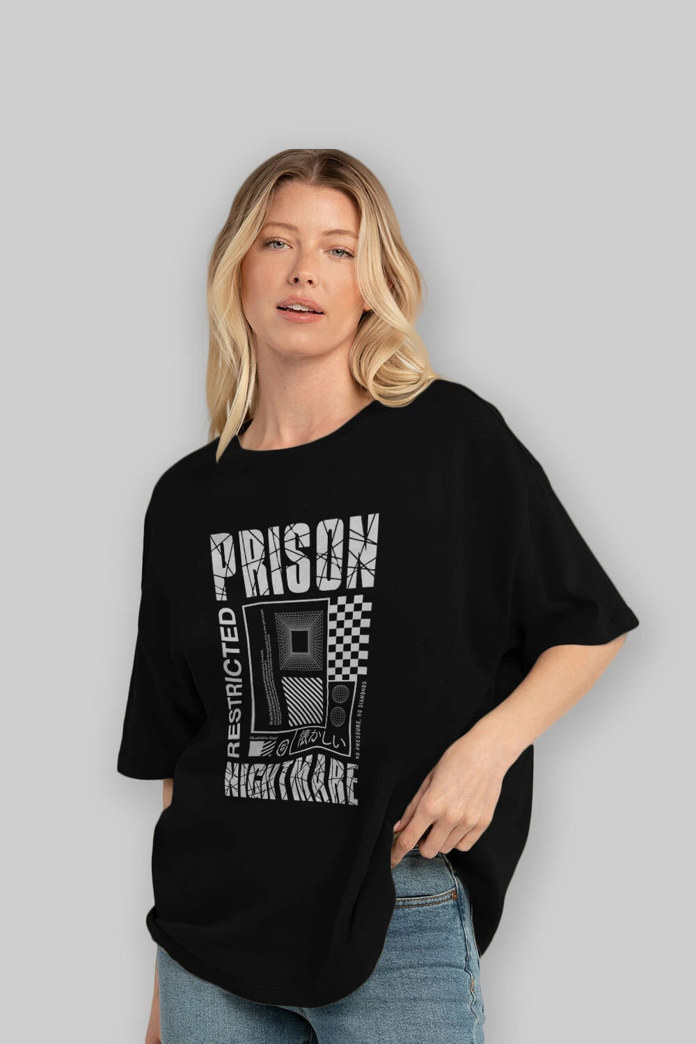 Prison Nightmare Ön Baskılı Oversize t-shirt Erkek Kadın Unisex