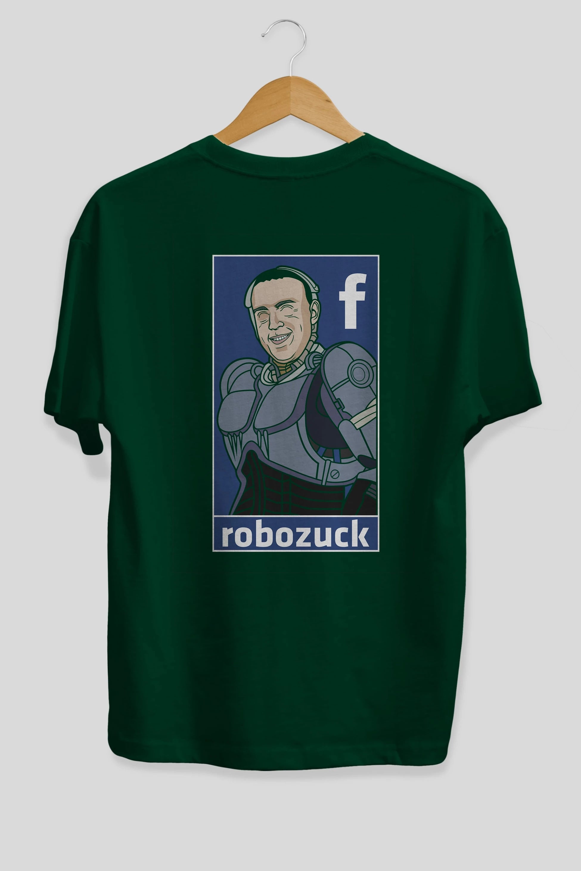 Robozuck Arka Baskılı Oversize t-shirt Erkek Kadın Unisex %100 Pamuk tişort