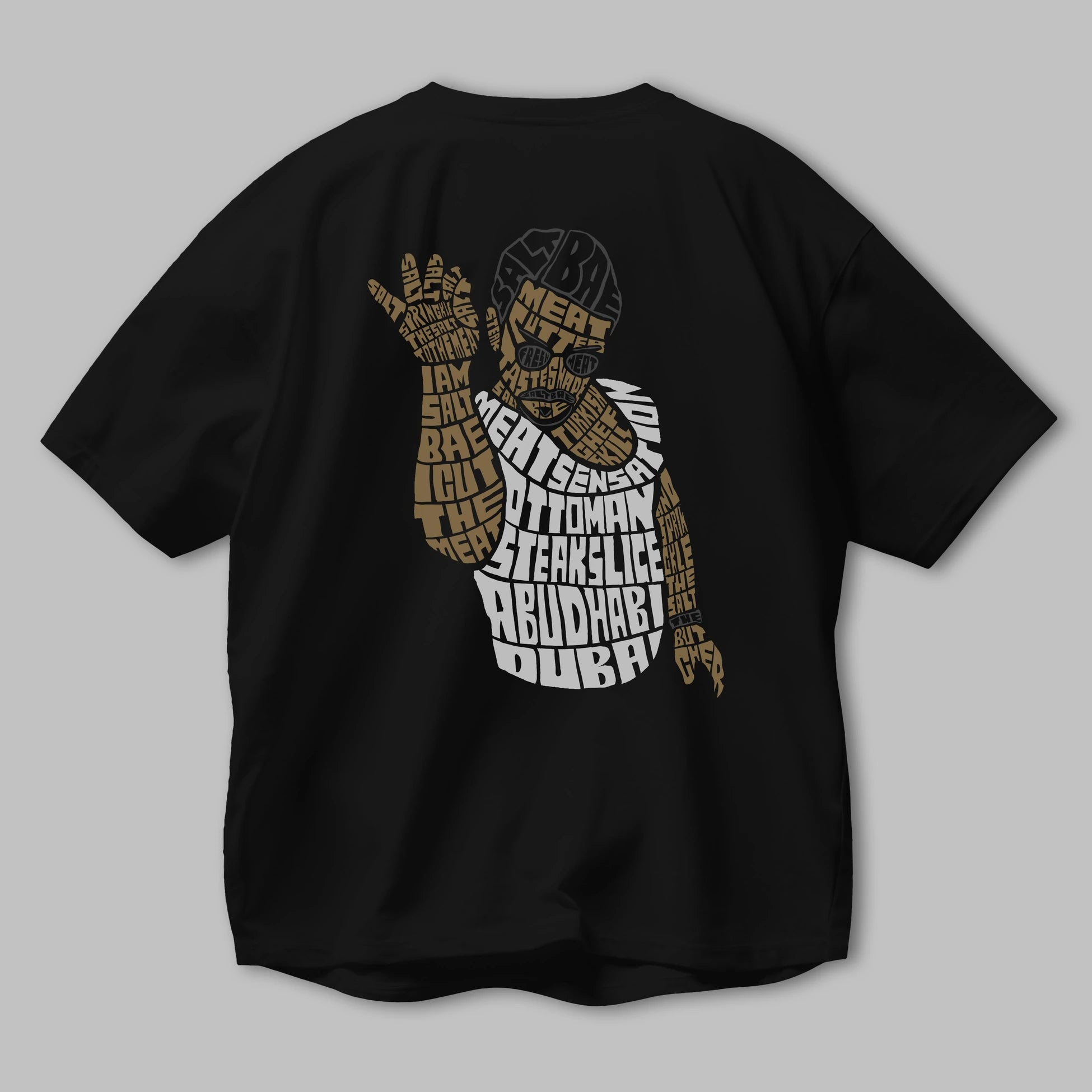 Salt Bae Arka Baskılı Oversize t-shirt %100 pamuk Erkek Kadın Unisex