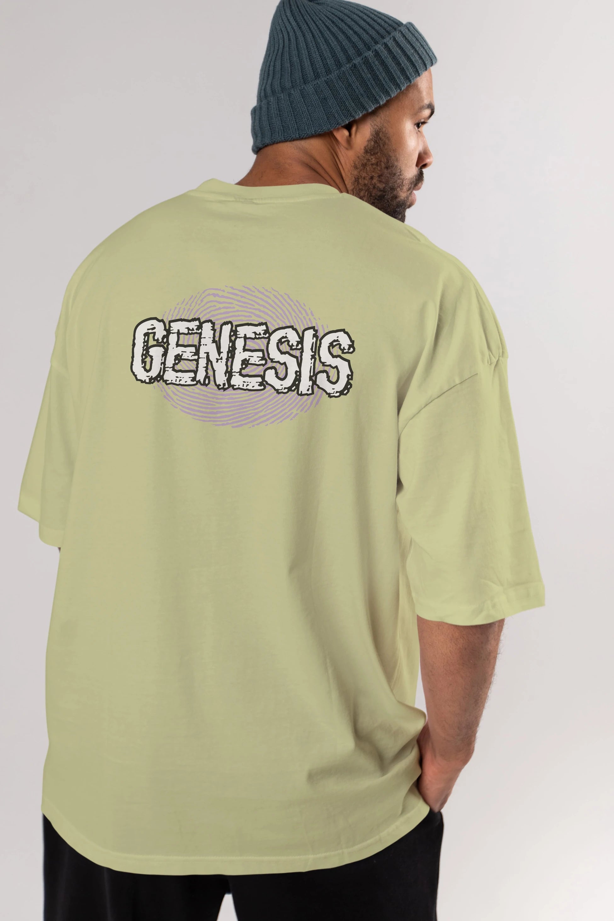 Genesis Arka Baskılı Oversize t-shirt Erkek Kadın Unisex