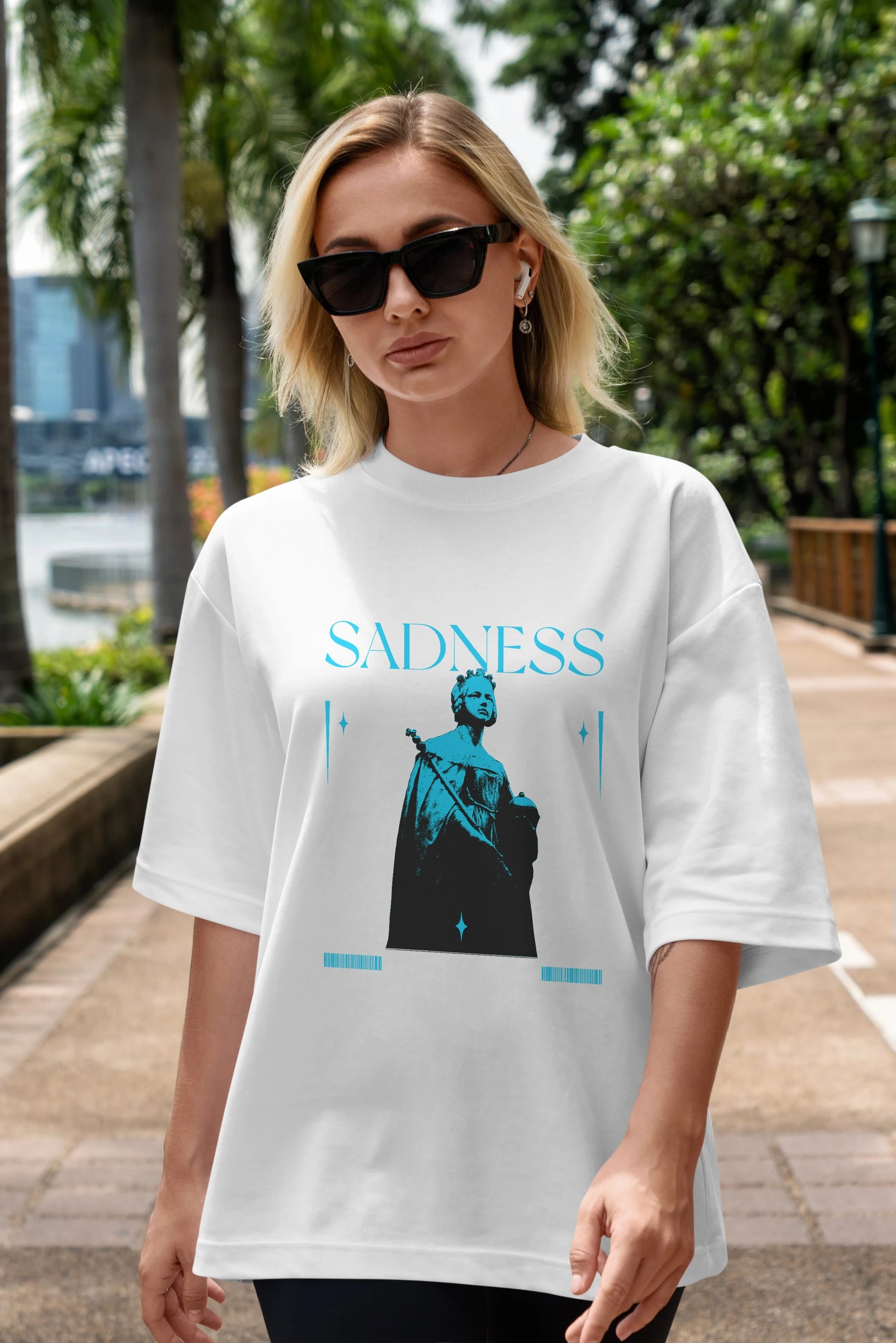 Sadness Los Angeles Ön Baskılı Oversize t-shirt Erkek Kadın Unisex