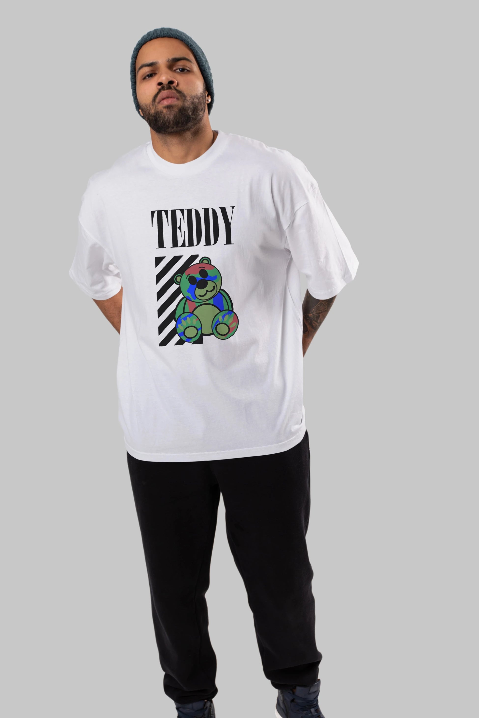 Teddy Bear 2 Ön Baskılı Oversize t-shirt Erkek Kadın Unisex