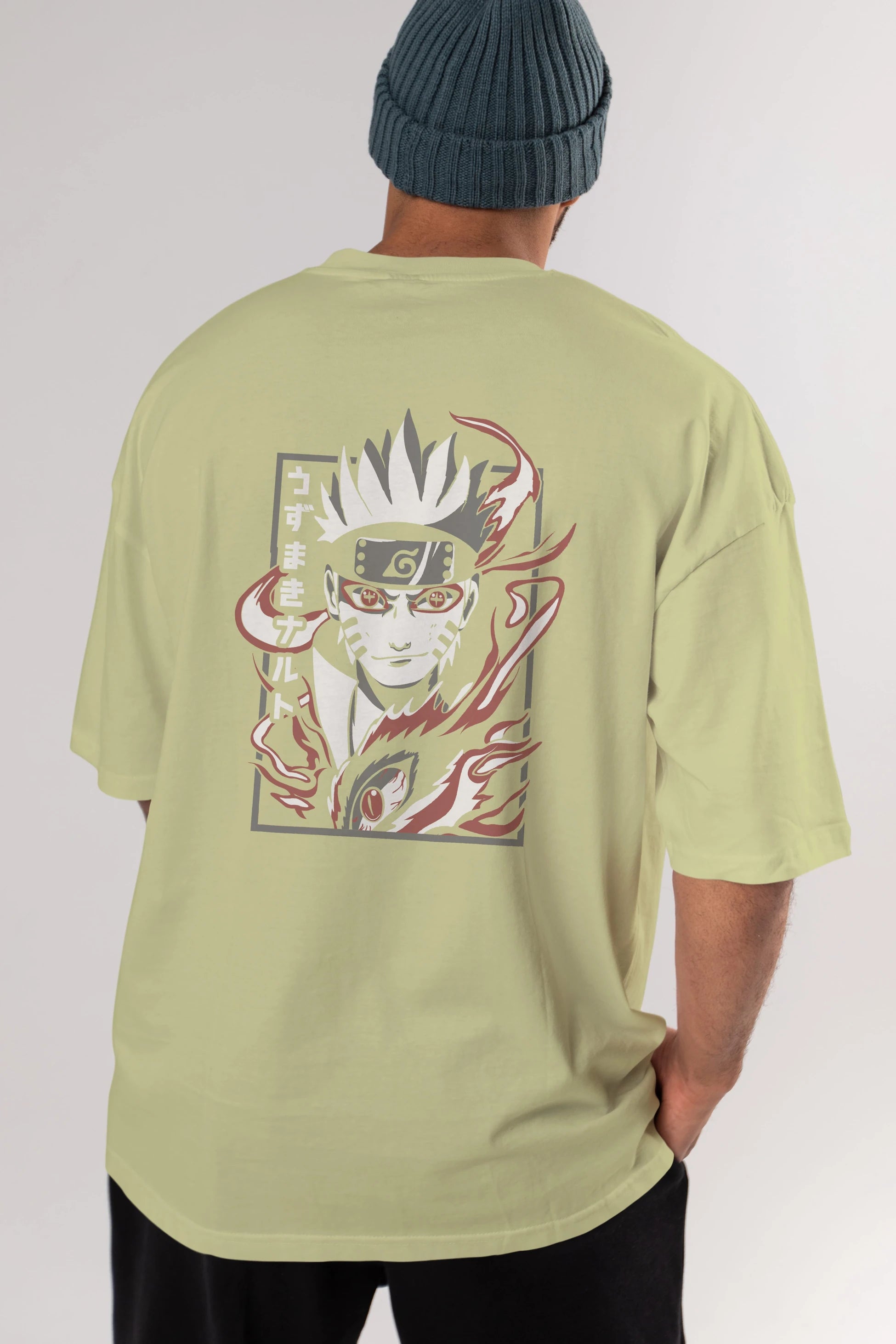 NarutoMod Anime Arka Baskılı Oversize t-shirt Erkek Kadın Unisex