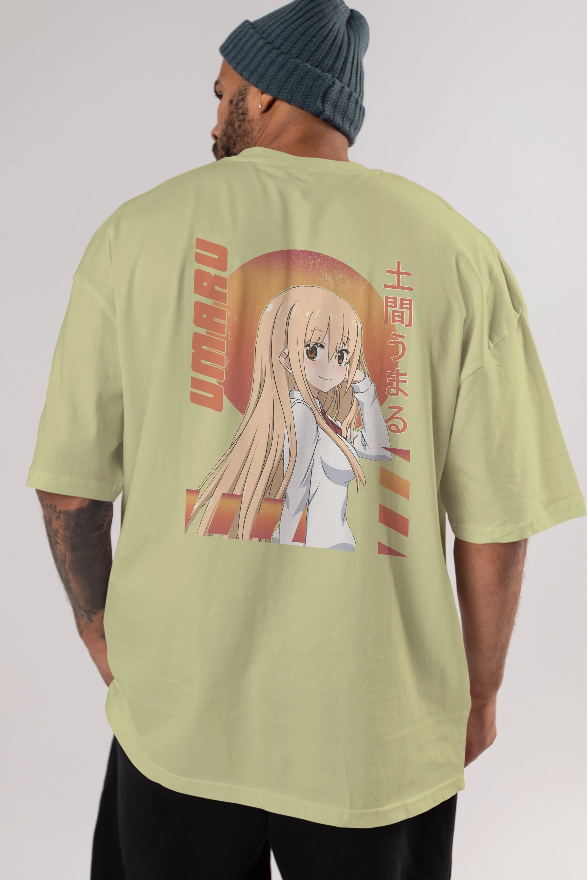 Umaru Doma 5 Anime Arka Baskılı Oversize t-shirt Erkek Kadın Unisex