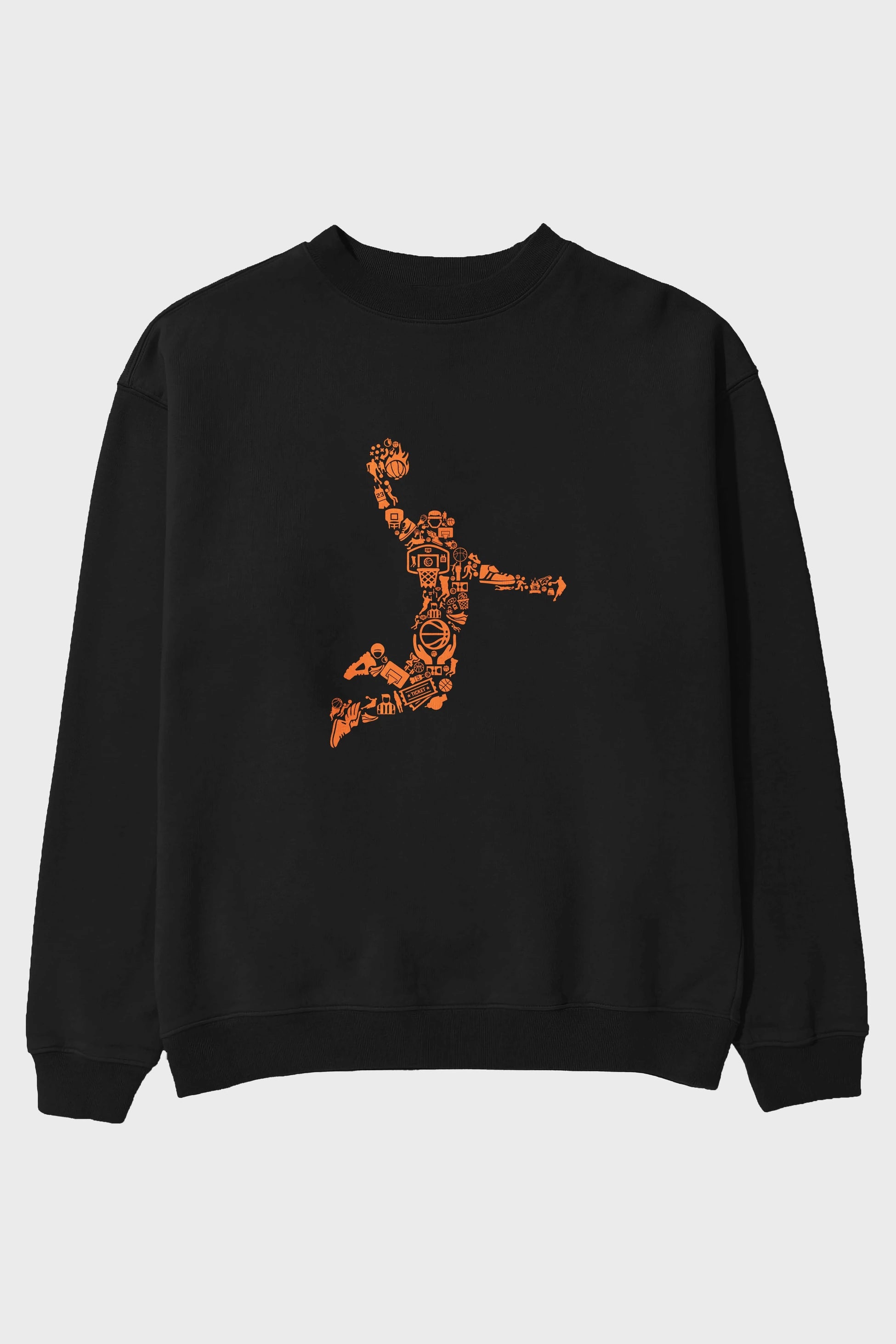 Basketball Player Ön Baskılı Oversize Sweatshirt Erkek Kadın Unisex