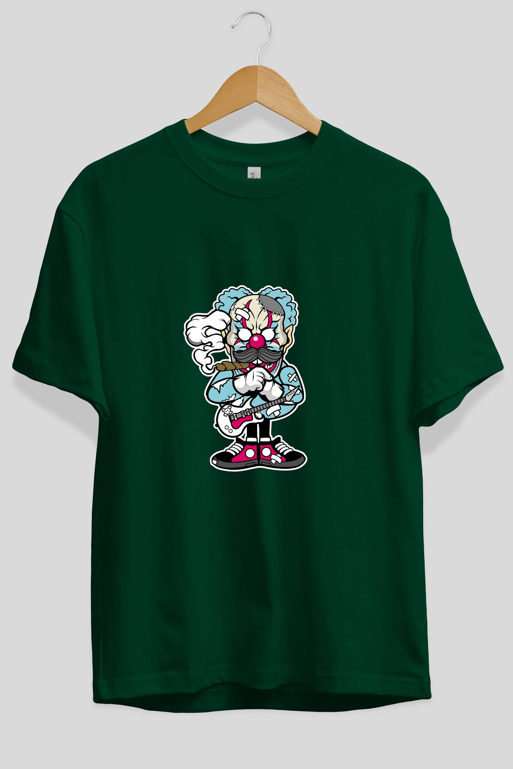 Clown Monster Ön Baskılı Oversize t-shirt Erkek Kadın Unisex %100 Pamuk tişort