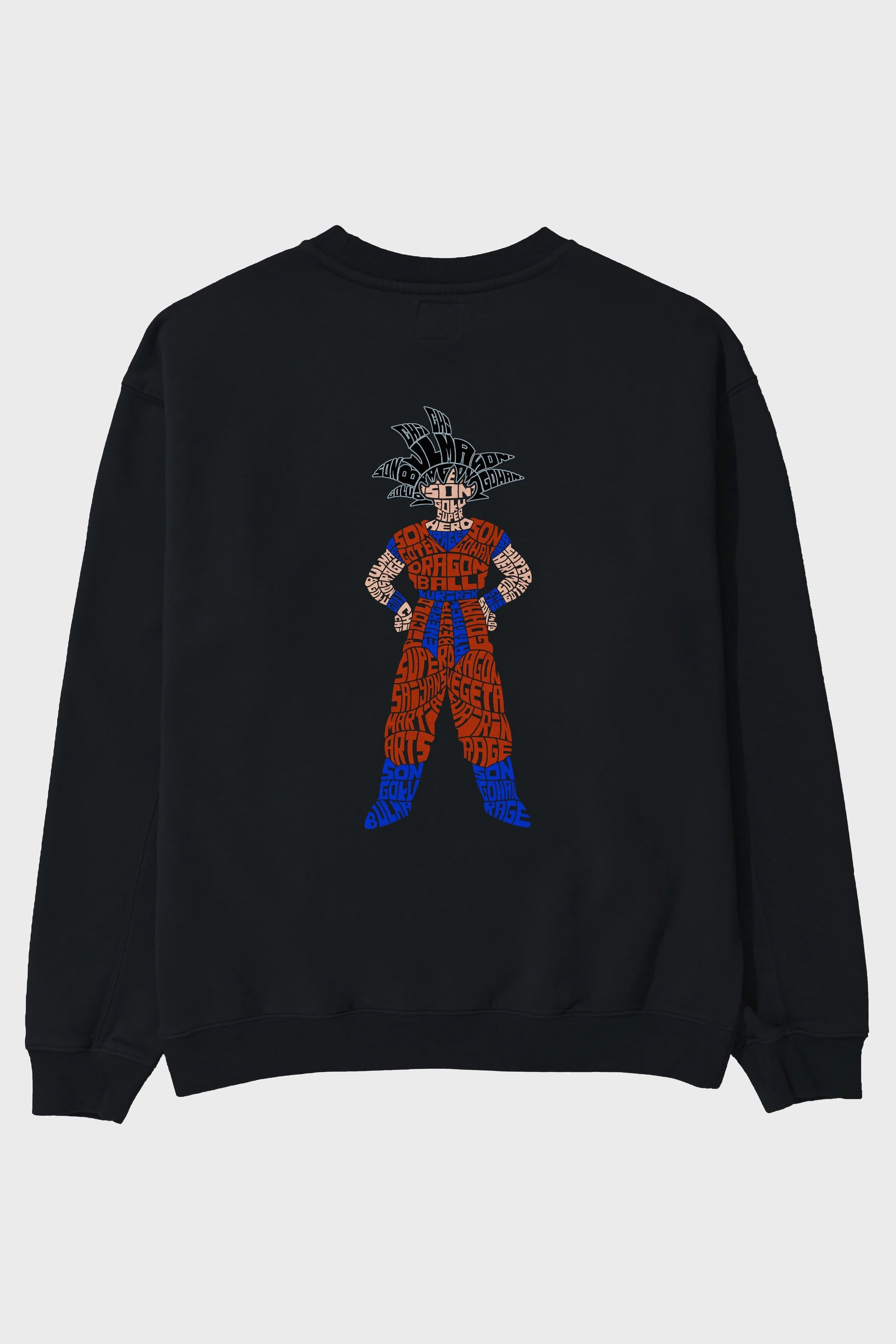 Goku Arka Baskılı Oversize Sweatshirt Erkek Kadın Unisex