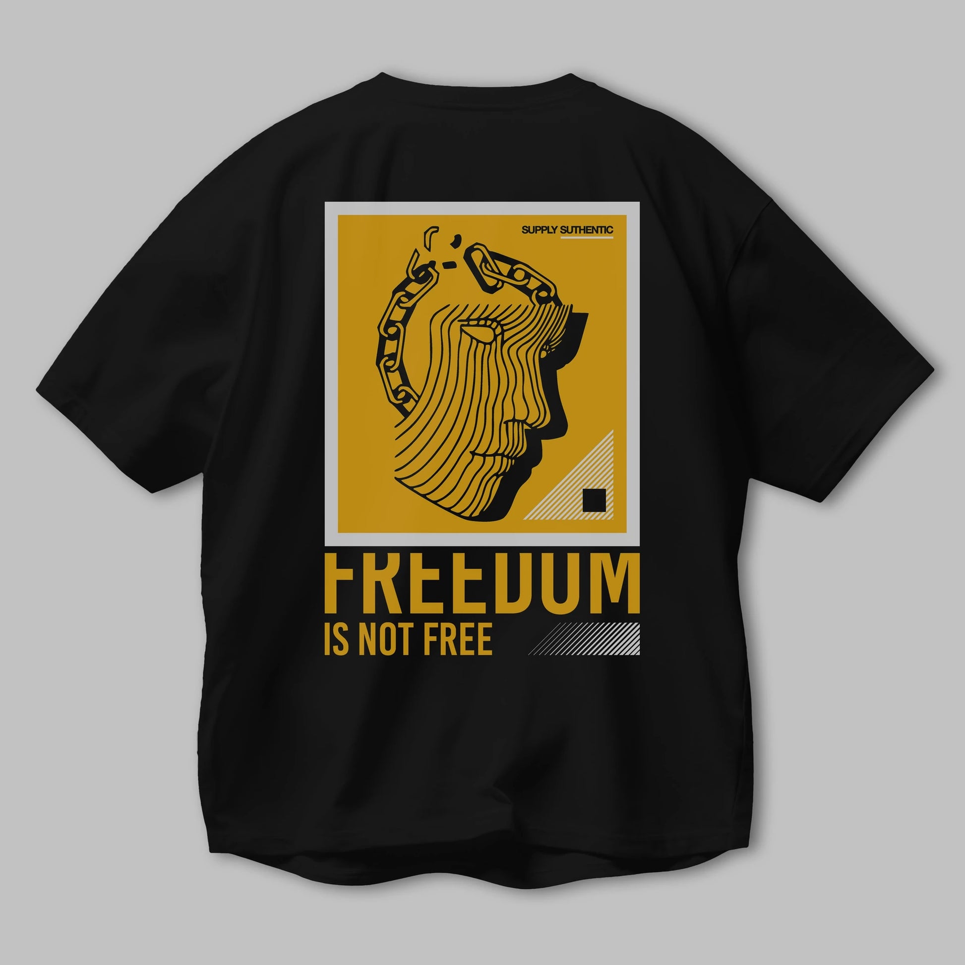 Freedom is Not Free Arka Baskılı Oversize t-shirt Erkek Kadın Unisex