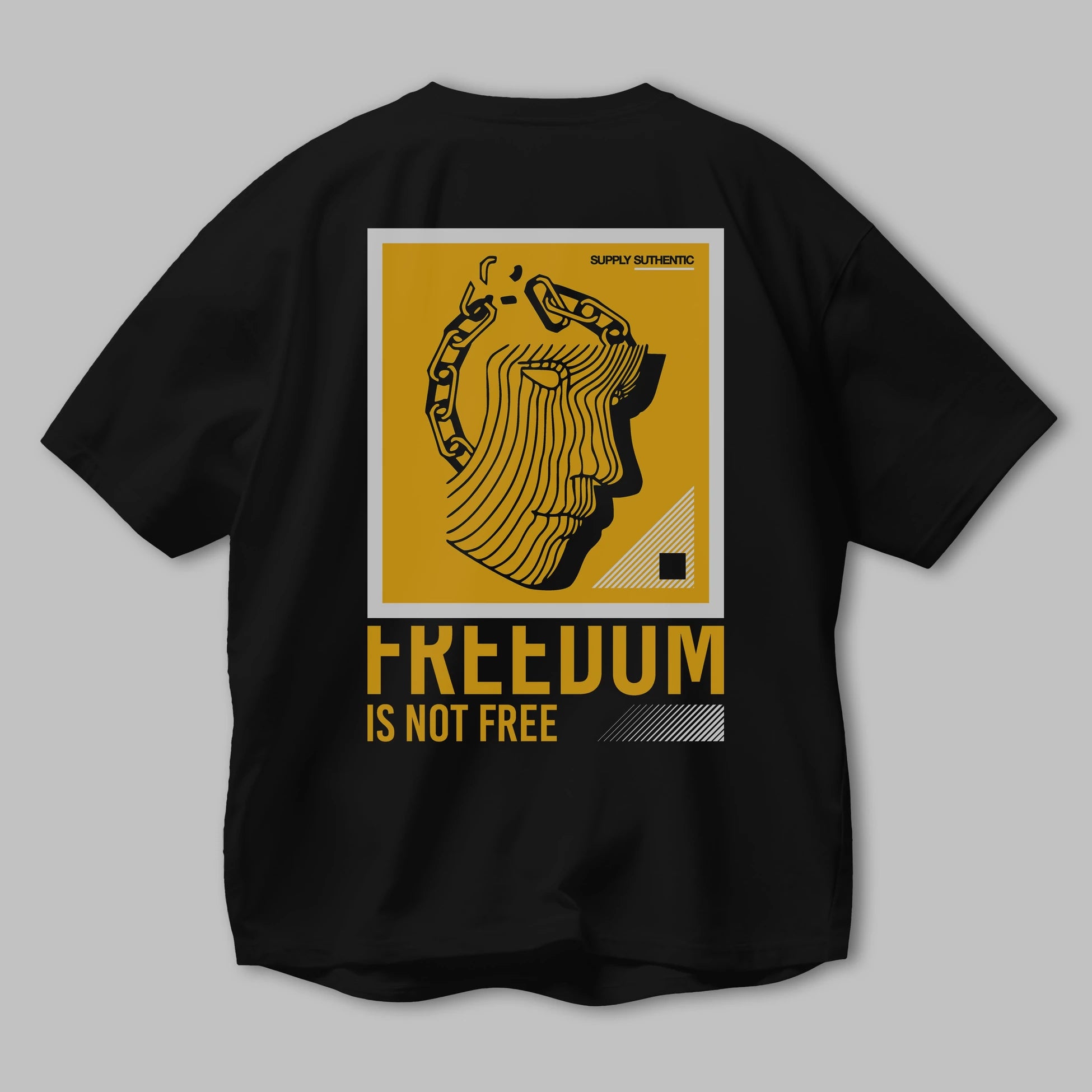 Freedom is Not Free Arka Baskılı Oversize t-shirt Erkek Kadın Unisex