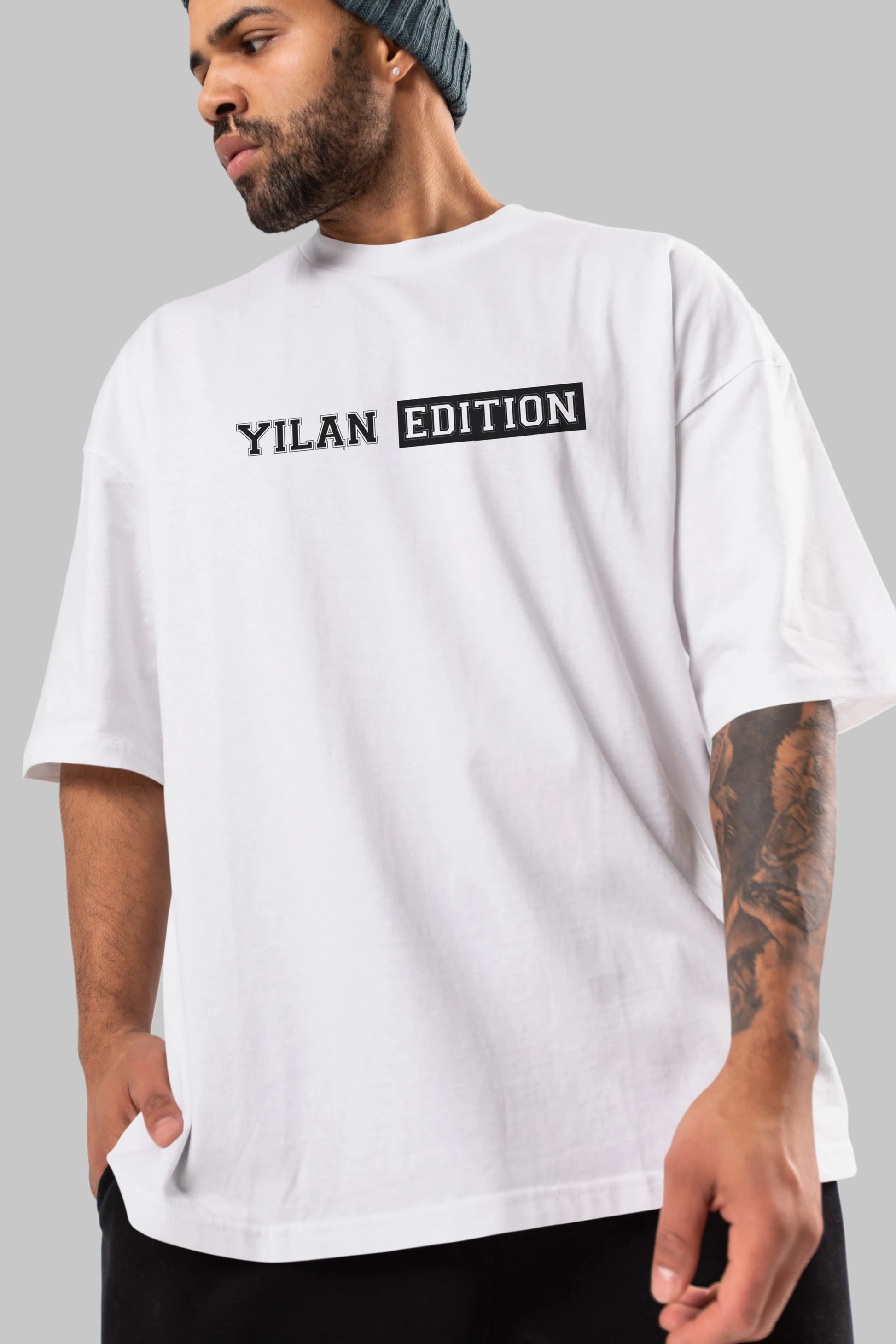 Yılan Edition Ön Baskılı Oversize t-shirt %100 pamuk Erkek Kadın Unisex
