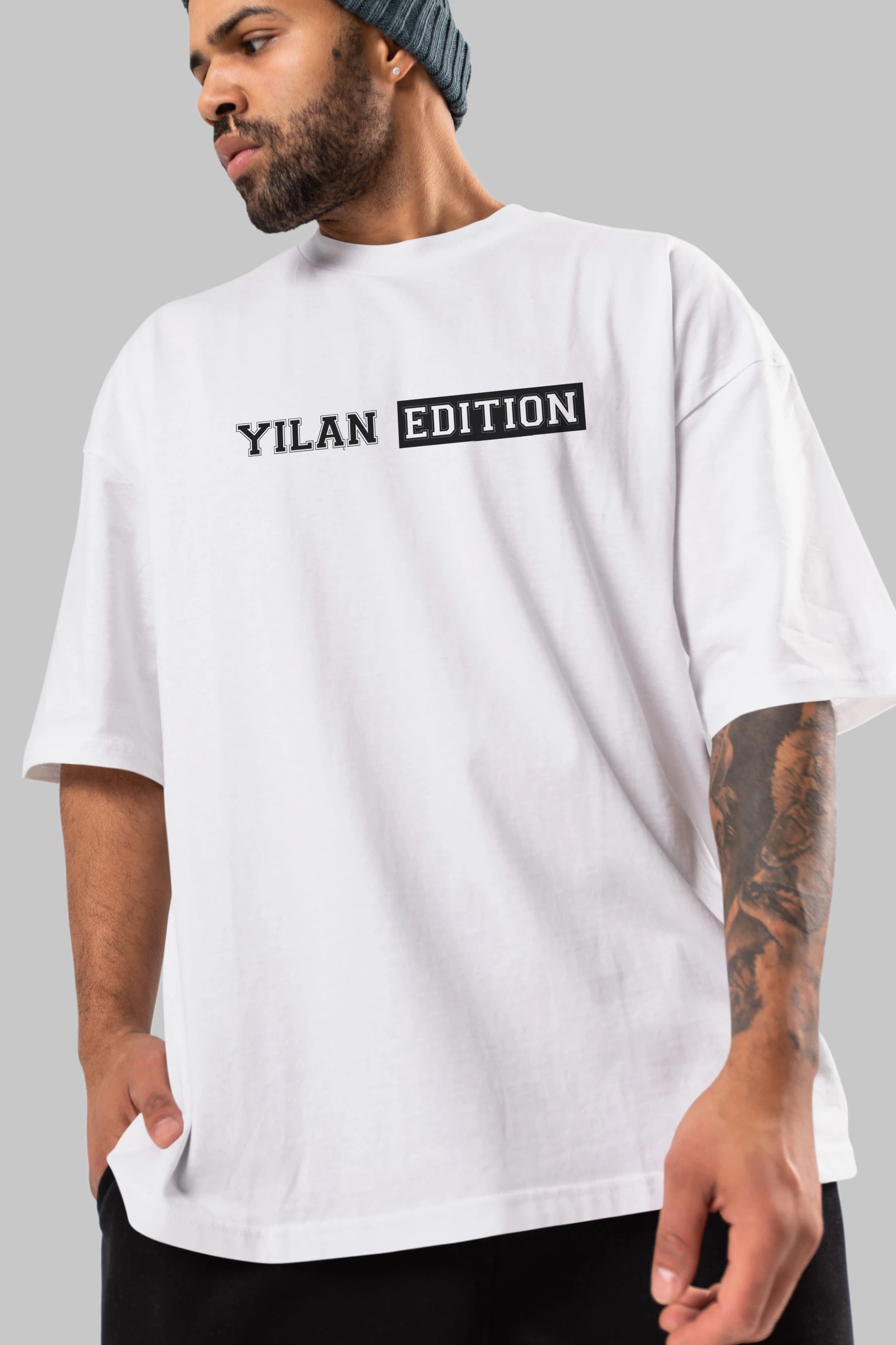 Yılan Edition Ön Baskılı Oversize t-shirt %100 pamuk Erkek Kadın Unisex