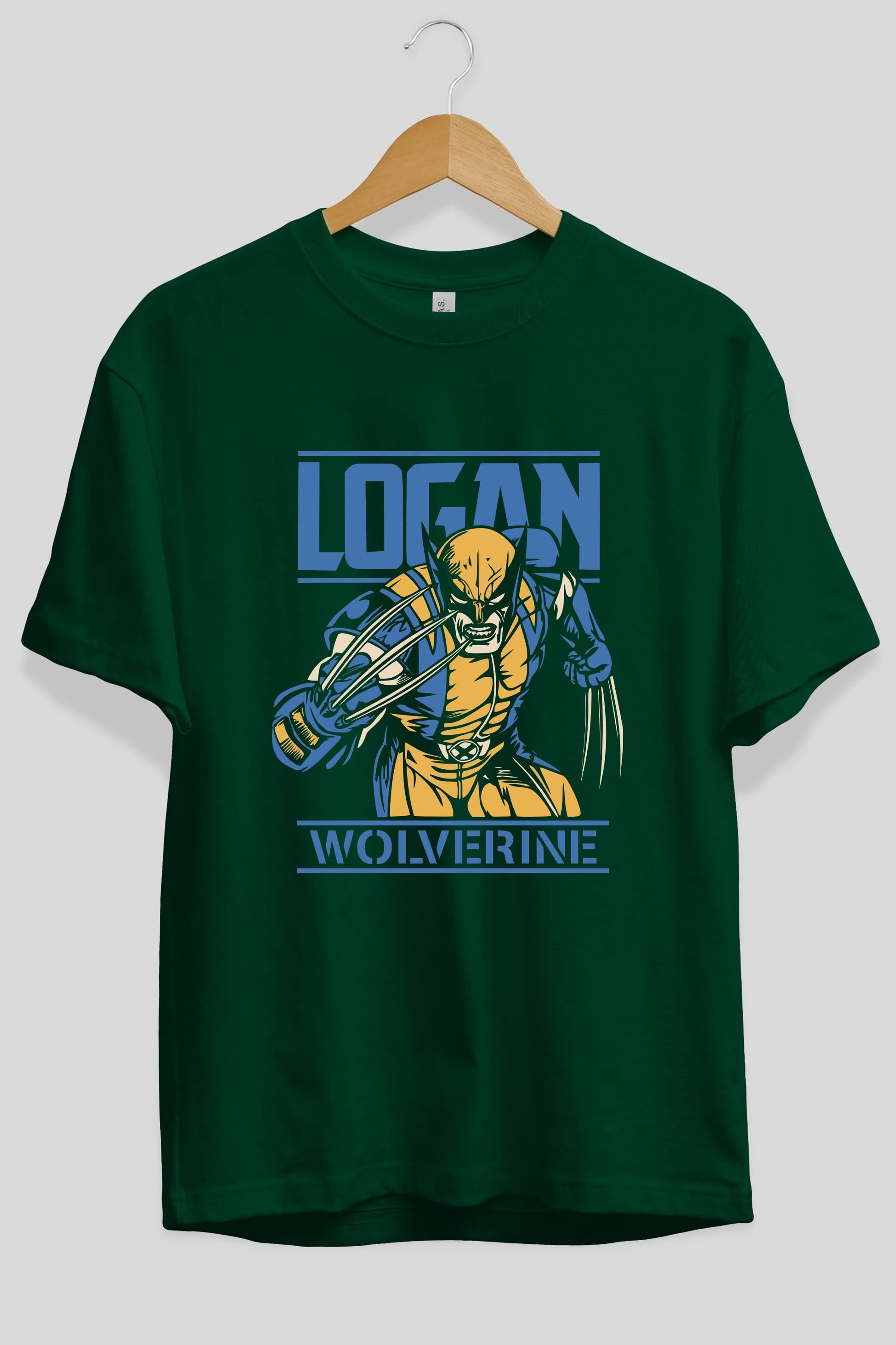 Wolverine Logan Ön Baskılı Oversize t-shirt Erkek Kadın Unisex %100 Pamuk Bisiklet Yaka tişort
