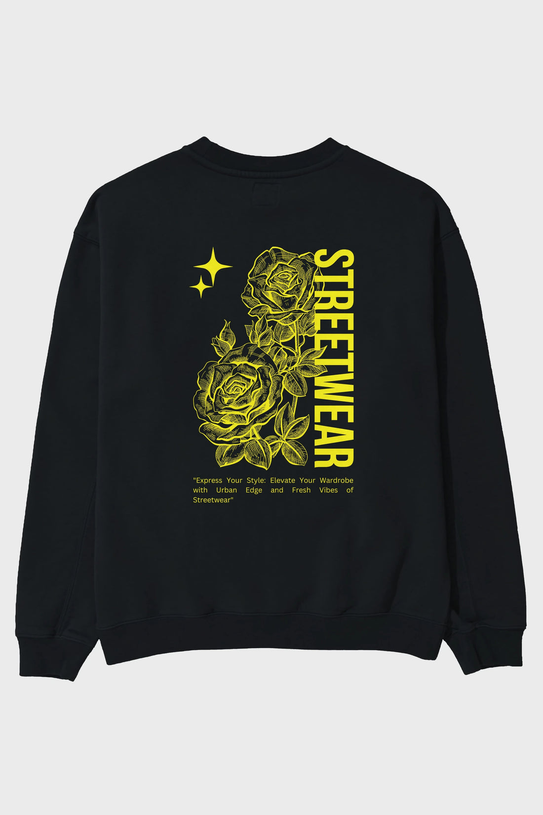 Minimalist Streetwear Arka Baskılı Oversize Sweatshirt Erkek Kadın Unisex