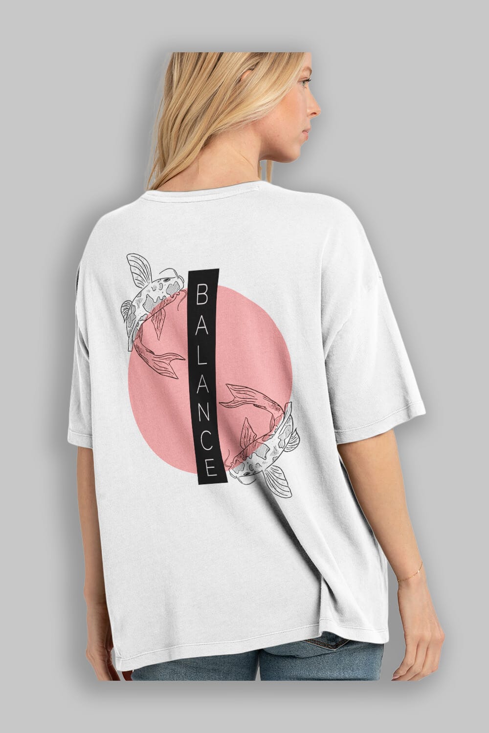 Balance 2 Yazılı Arka Baskılı Oversize t-shirt Erkek Kadın Unisex