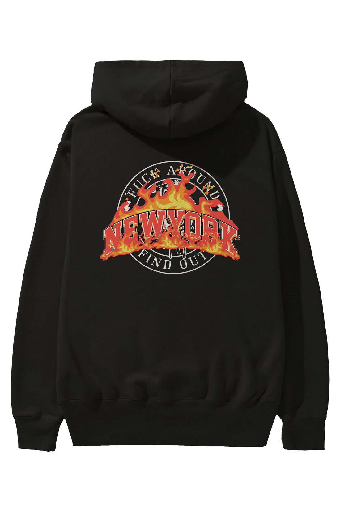 Newyork Style Arka Baskılı Hoodie Oversize Kapüşonlu Sweatshirt Erkek Kadın Unisex