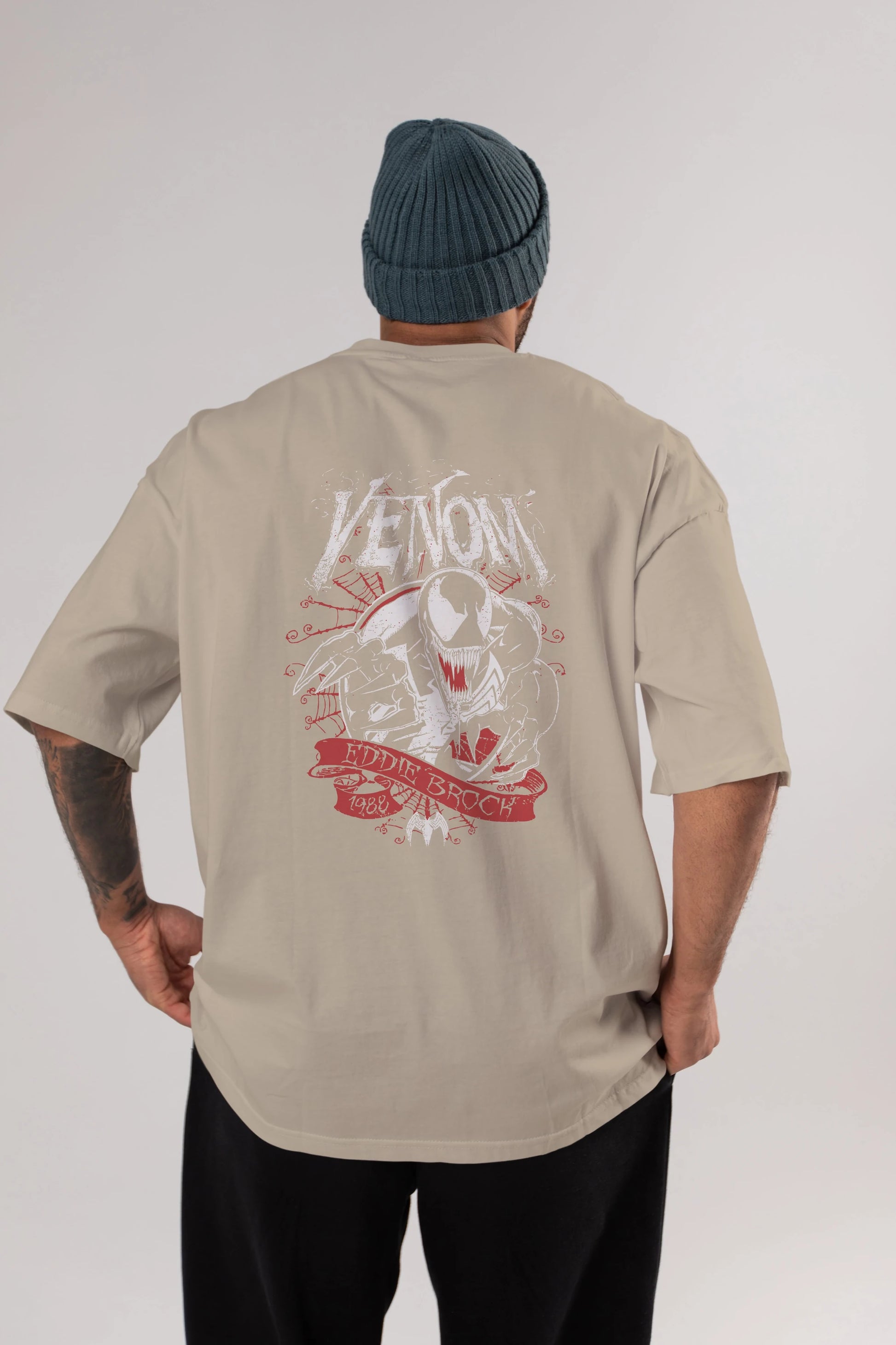 Venom (11) Arka Baskılı Oversize t-shirt Erkek Kadın Unisex %100 Pamuk Bisiklet Yaka tişort