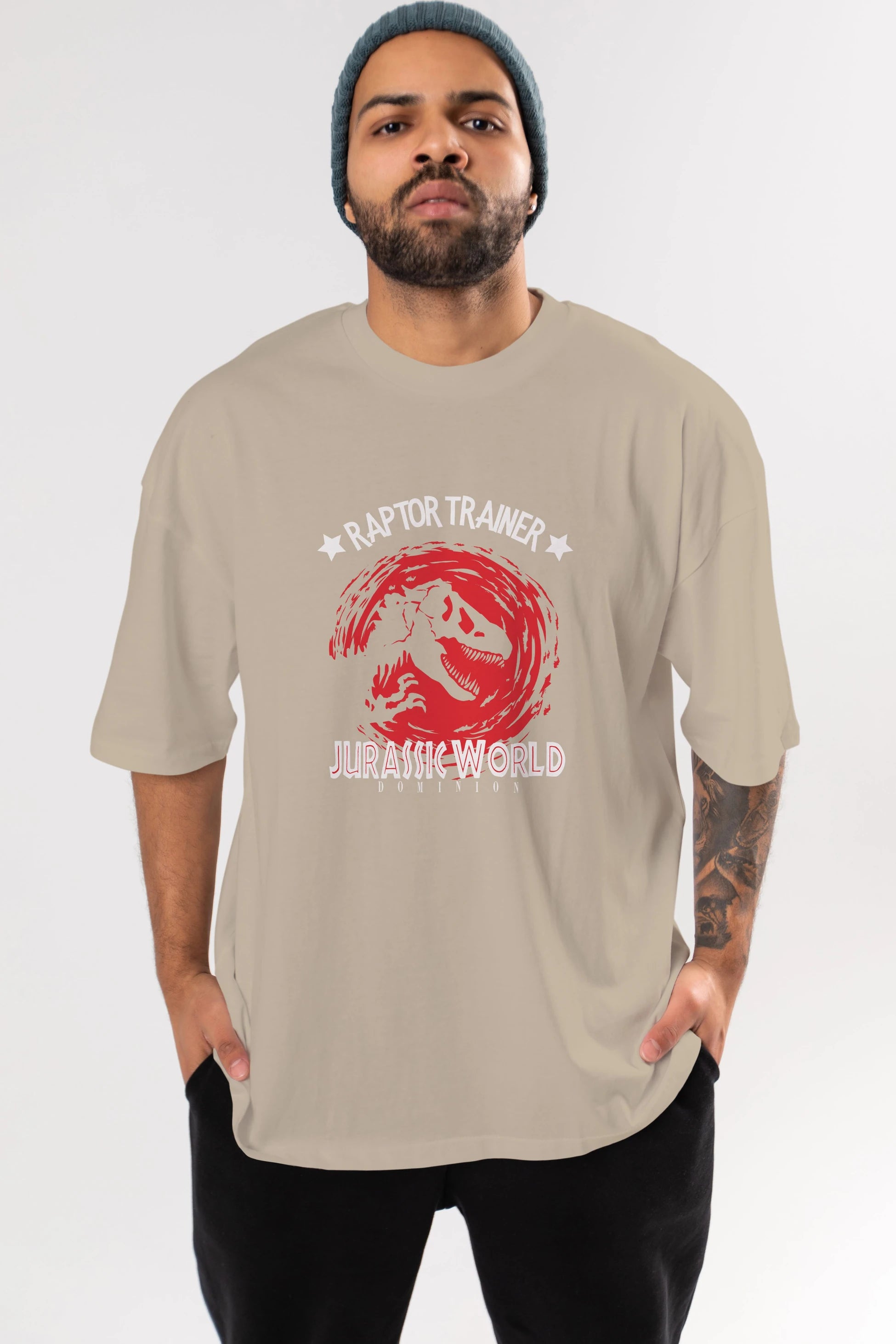 Jurassic Park (3) Ön Baskılı Oversize t-shirt Erkek Kadın Unisex %100 Pamuk Bisiklet Yaka tişort