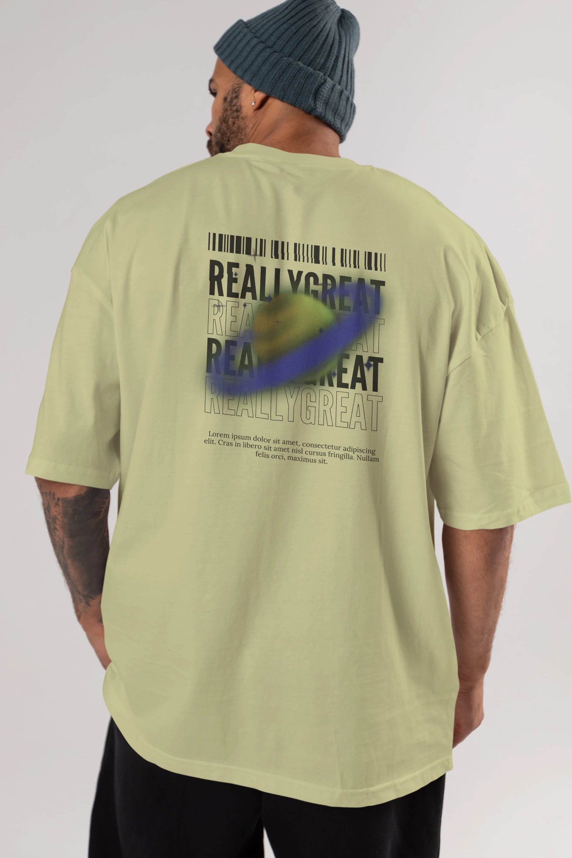 Really Great 2 Yazılı Arka Baskılı Oversize t-shirt Erkek Kadın Unisex