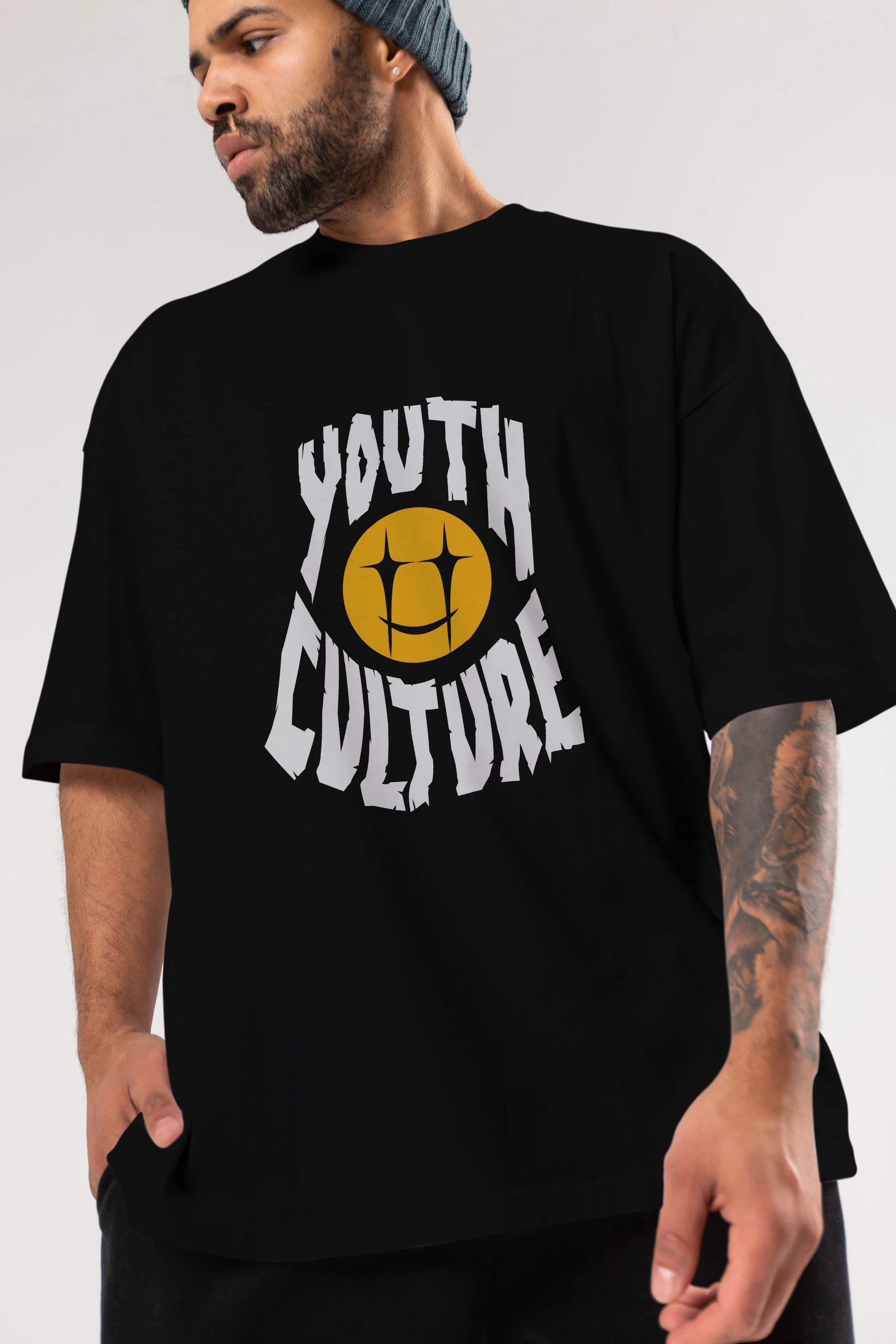 Youth Culture Ön Baskılı Oversize t-shirt Erkek Kadın Unisex