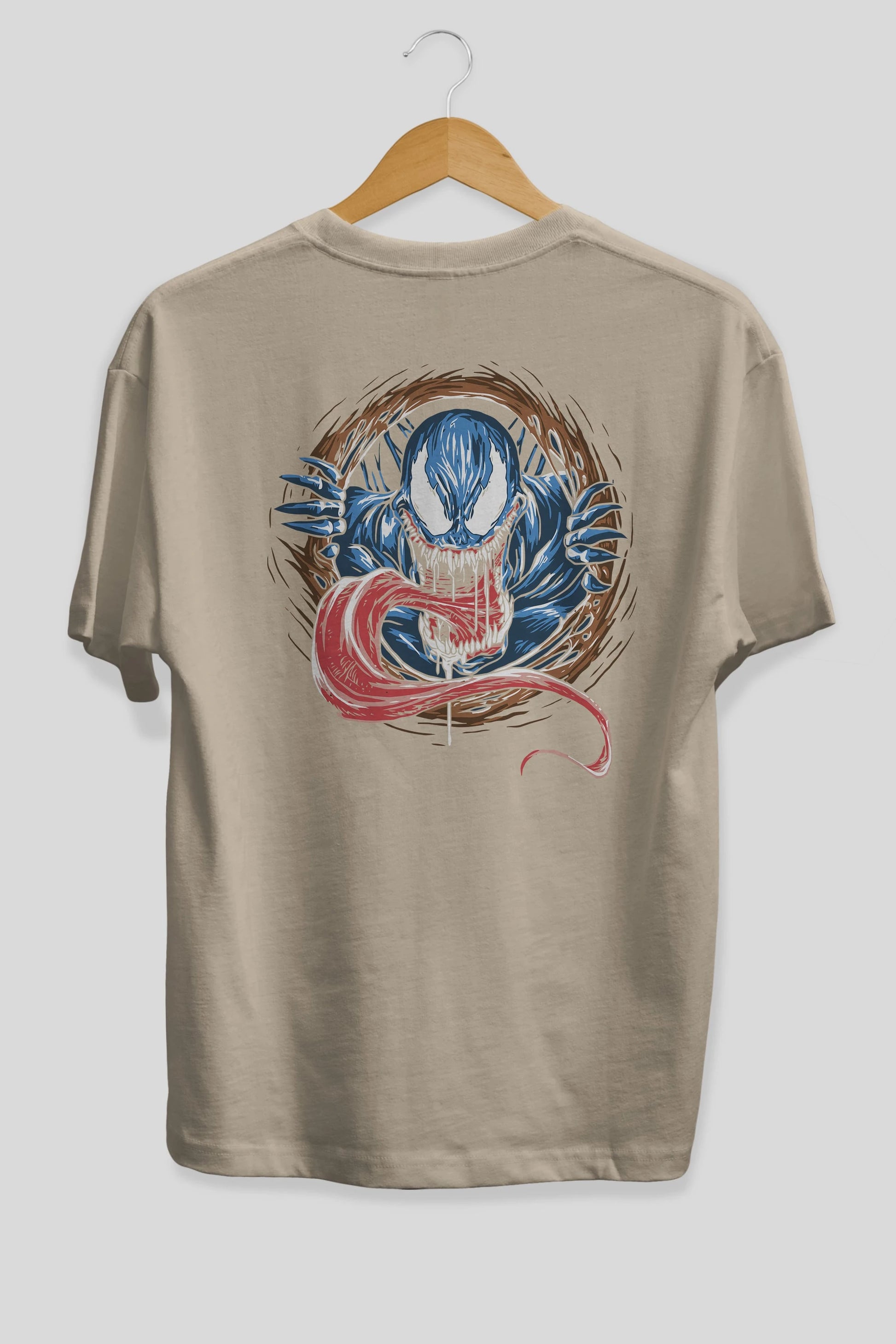 Venom (7) Arka Baskılı Oversize t-shirt Erkek Kadın Unisex %100 Pamuk Bisiklet Yaka tişort