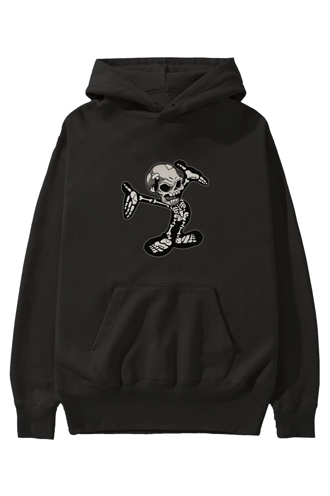 Skull Skeleton Ön Baskılı Hoodie Oversize Kapüşonlu Sweatshirt Erkek Kadın Unisex