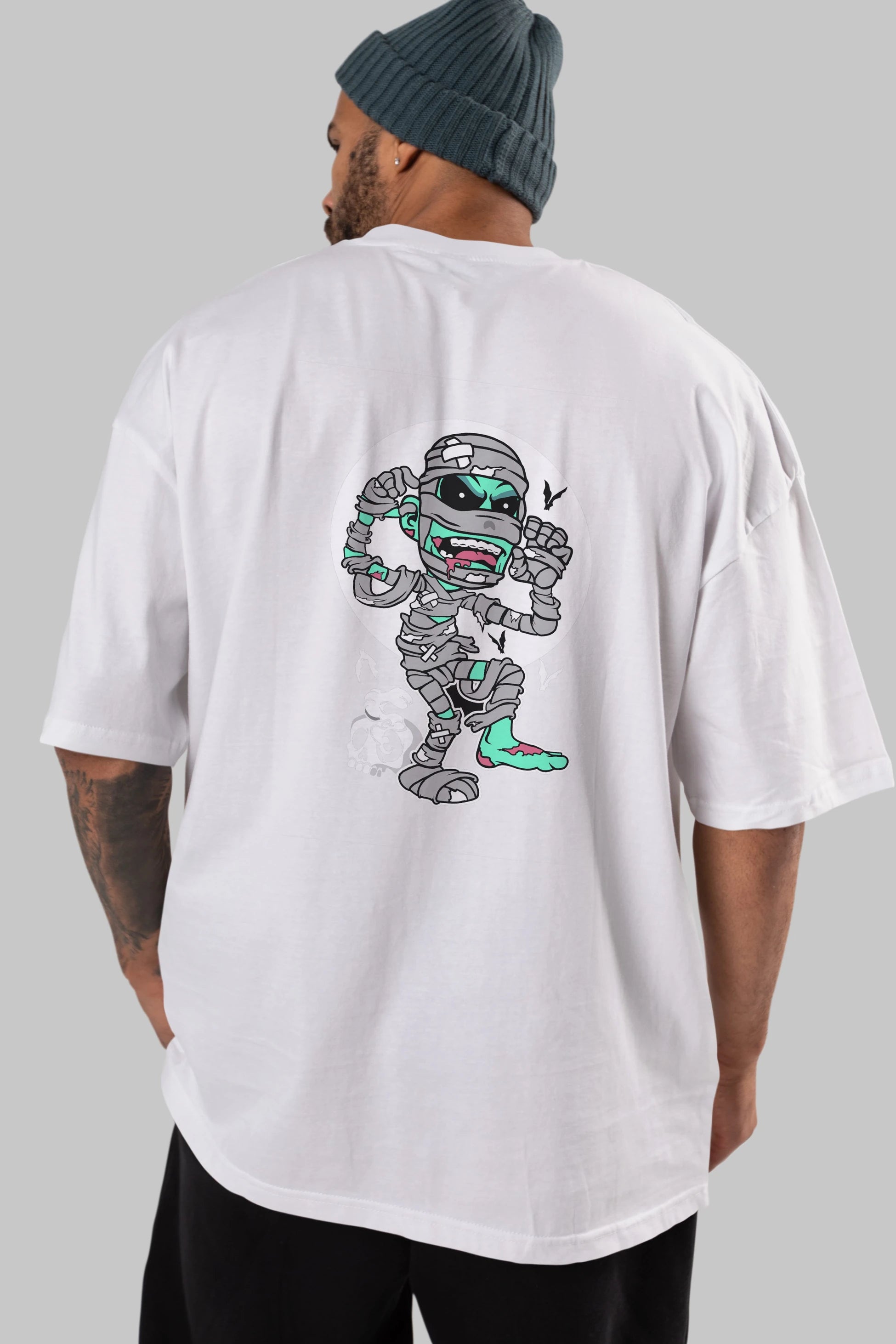 Mummy Arka Baskılı Oversize t-shirt Erkek Kadın Unisex %100 Pamuk tişort