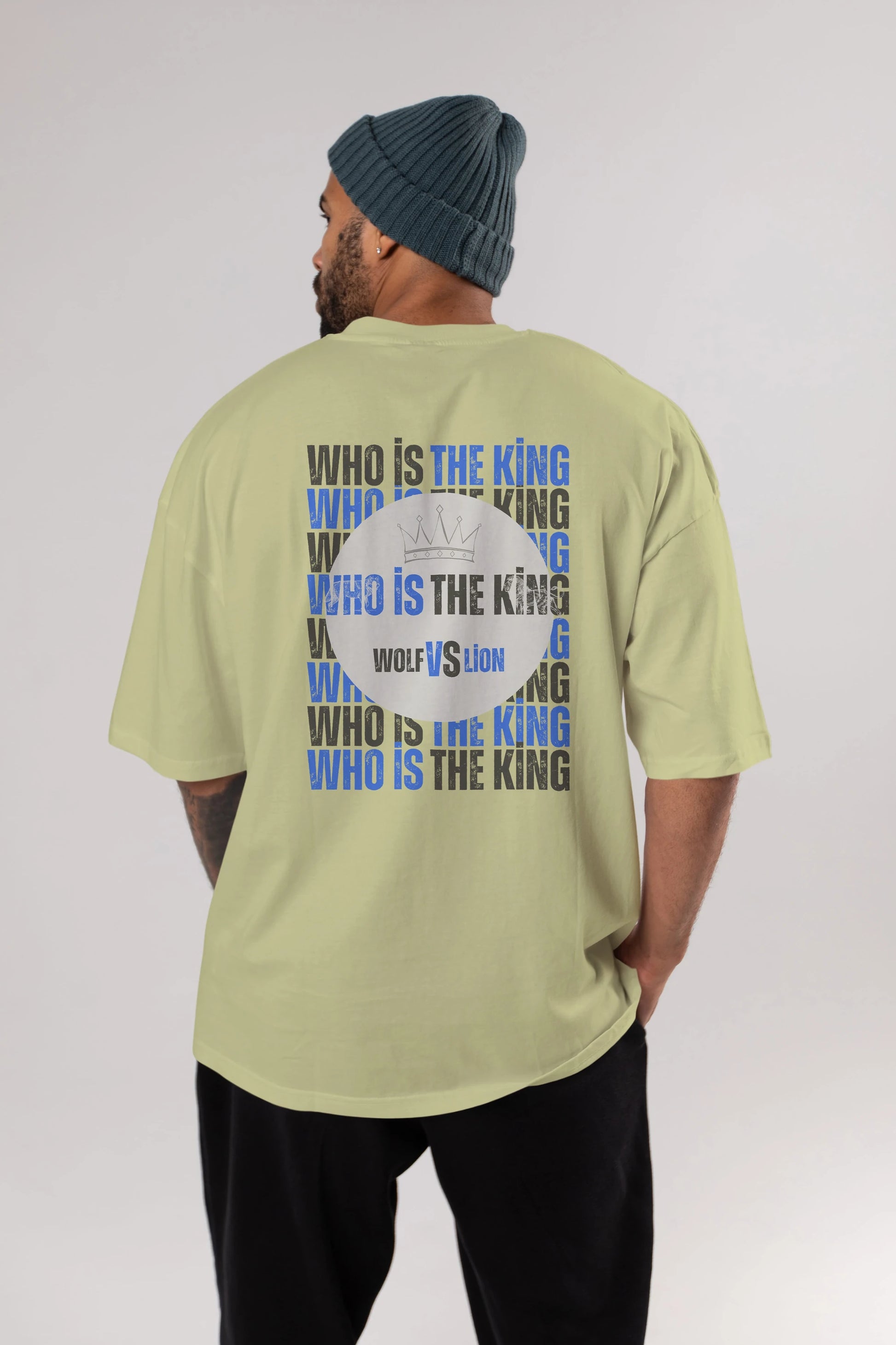 Who Is The King Yazılı Arka Baskılı Oversize t-shirt Erkek Kadın Unisex