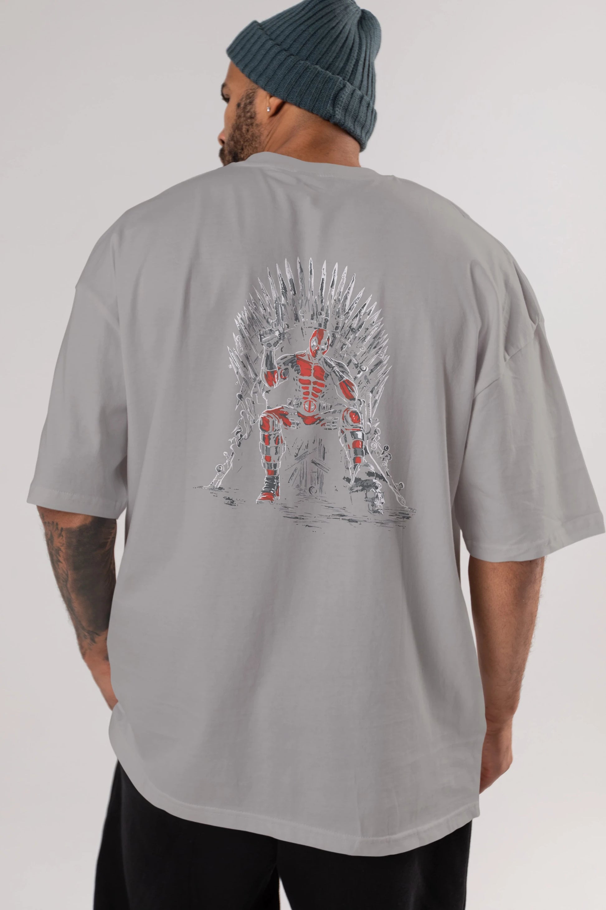 Deadpool (6) Arka Baskılı Oversize t-shirt Erkek Kadın Unisex %100 Pamuk Bisiklet Yaka tişort
