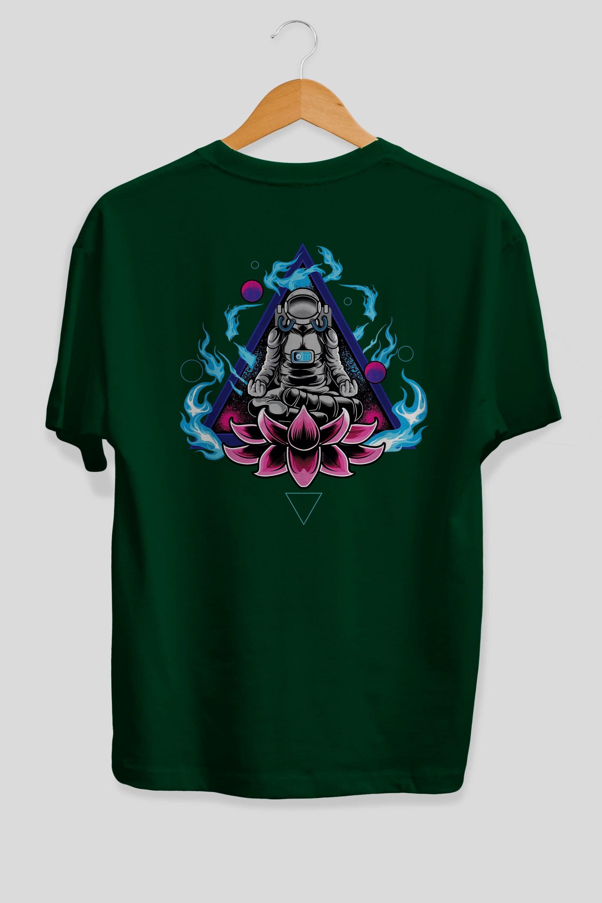 Astronaut Meditation (2) Arka Baskılı Oversize t-shirt Erkek Kadın Unisex