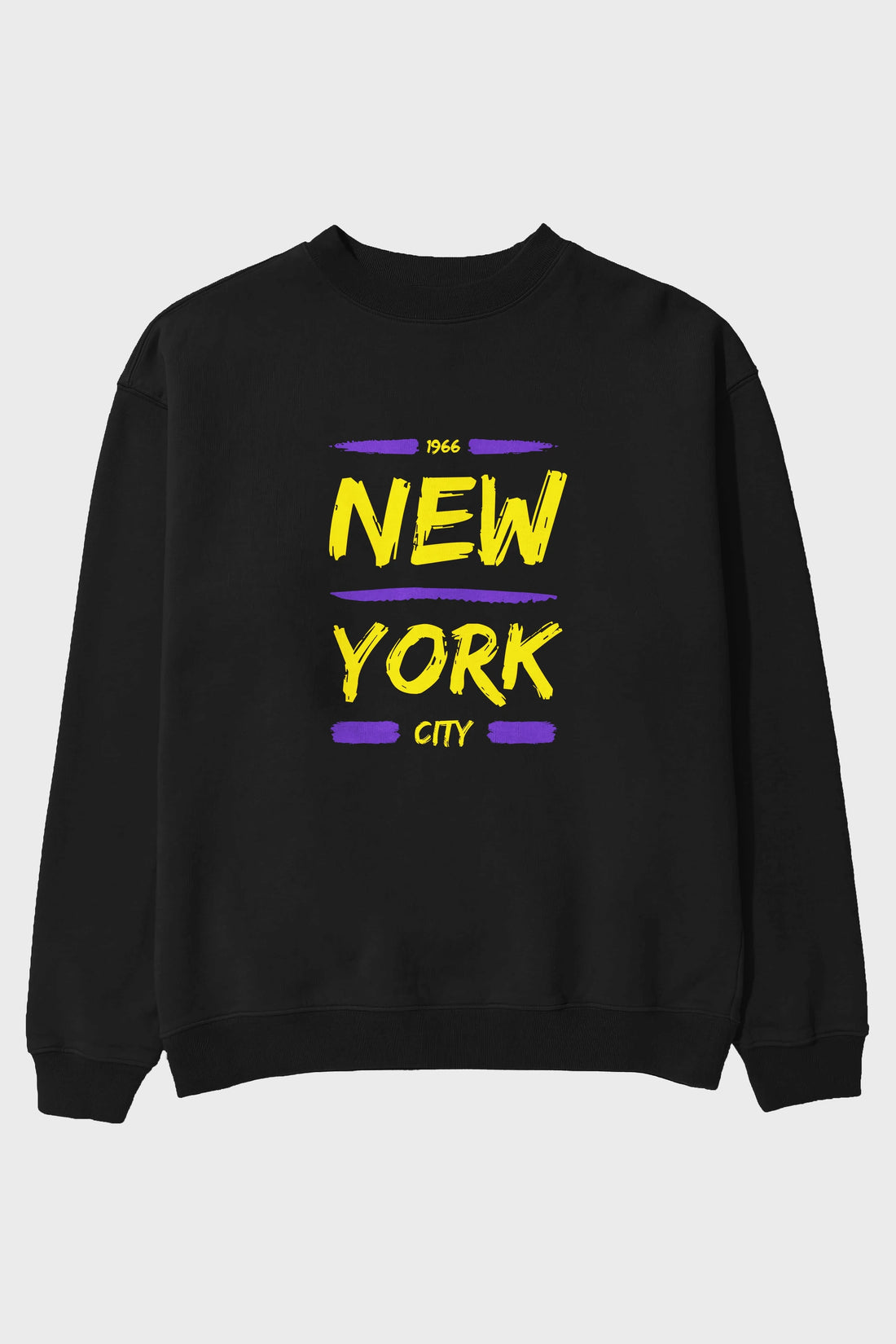 New York City 2 Ön Baskılı Oversize Sweatshirt Erkek Kadın Unisex