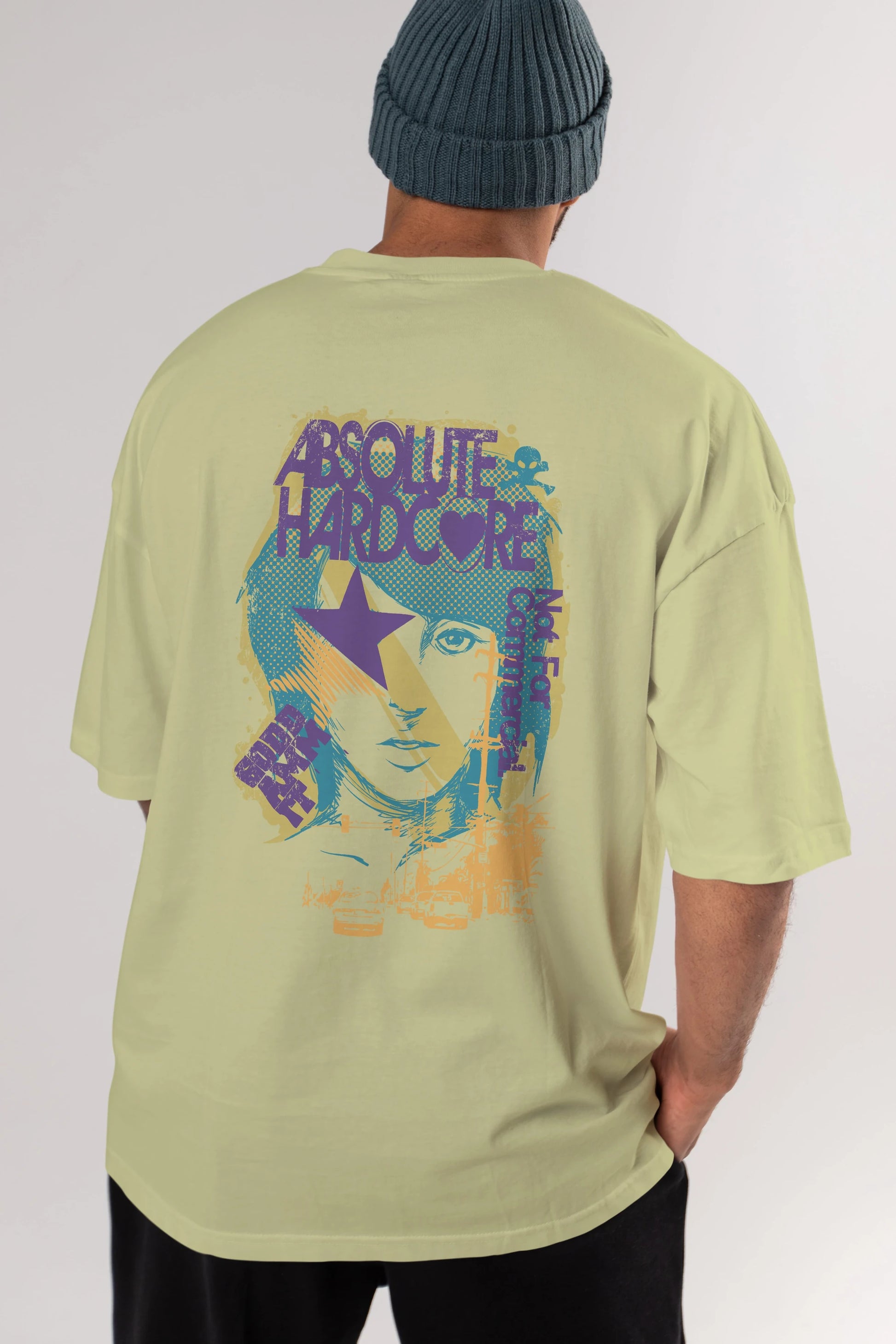 Absolute Hardcore Arka Baskılı Oversize t-shirt Erkek Kadın Unisex