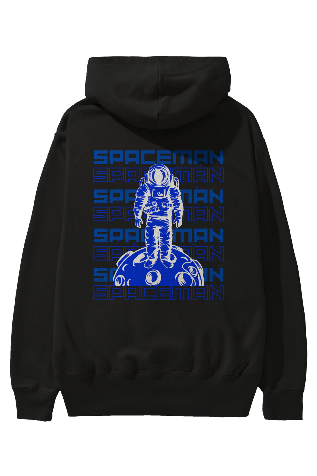 Spaceman Yazılı Arka Baskılı Oversize Hoodie Kapüşonlu Sweatshirt Erkek Kadın Unisex