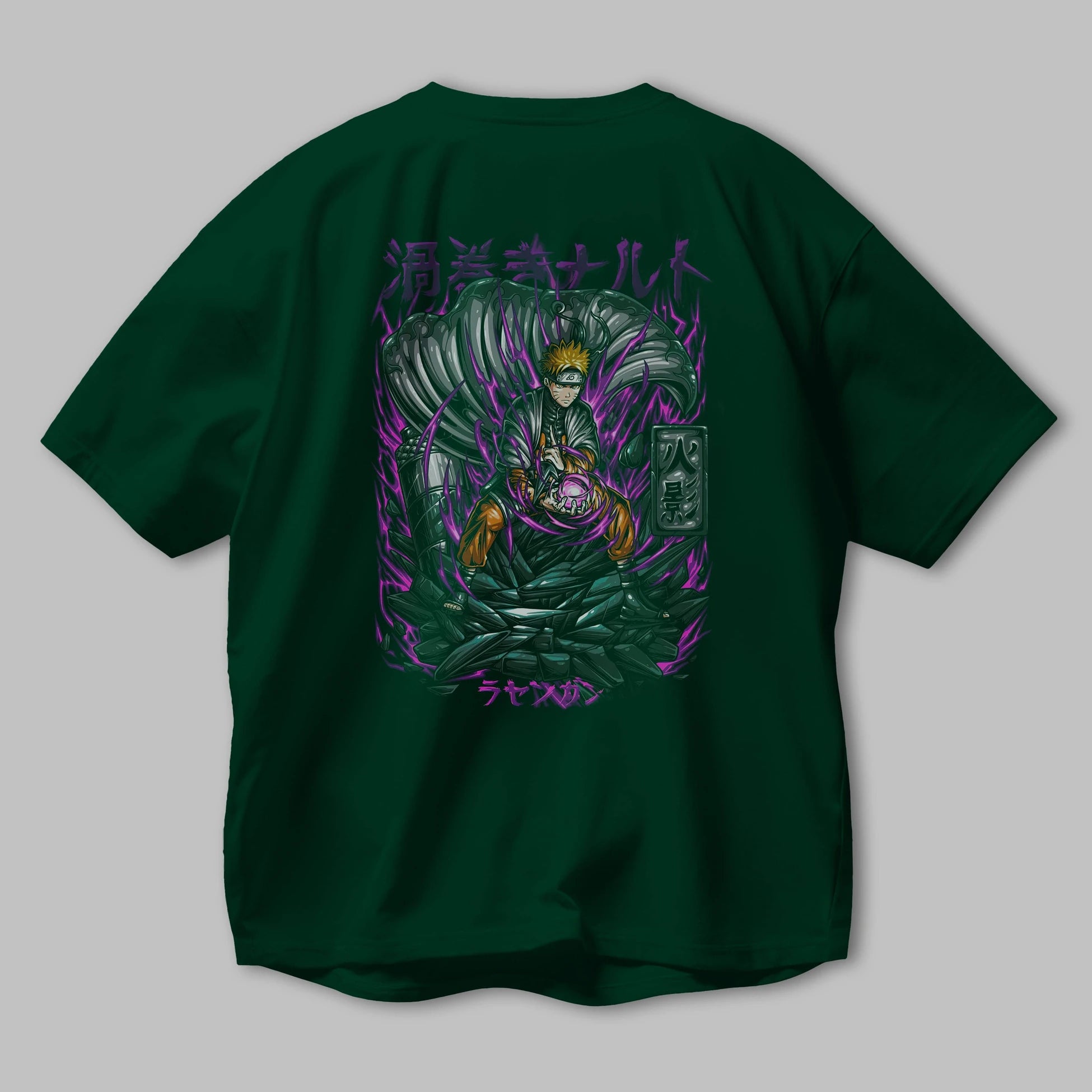 NARUTO Anime Arka Baskılı Oversize t-shirt Erkek Kadın Unisex