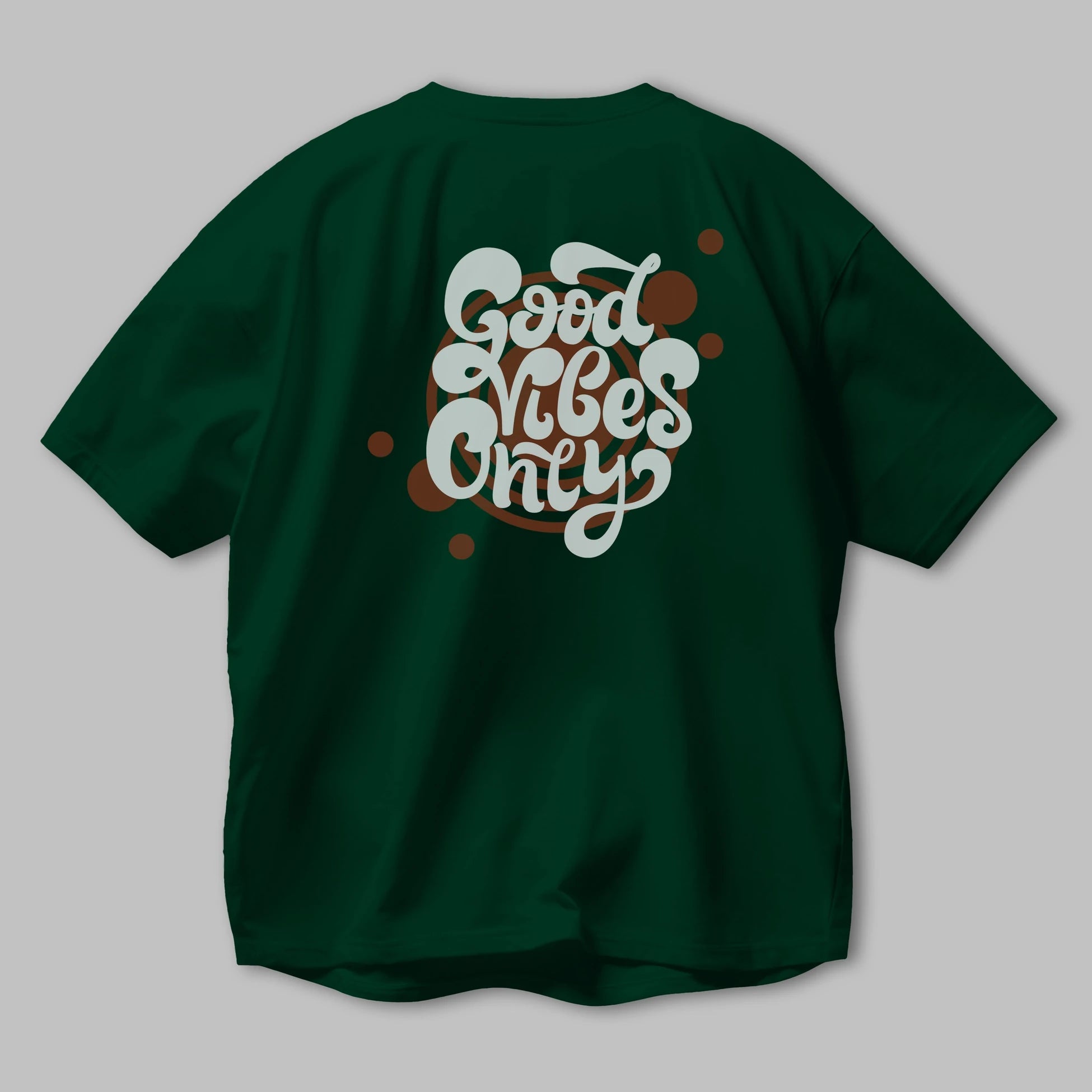 Good Vibes Only Yazılı Arka Baskılı Oversize t-shirt Erkek Kadın Unisex
