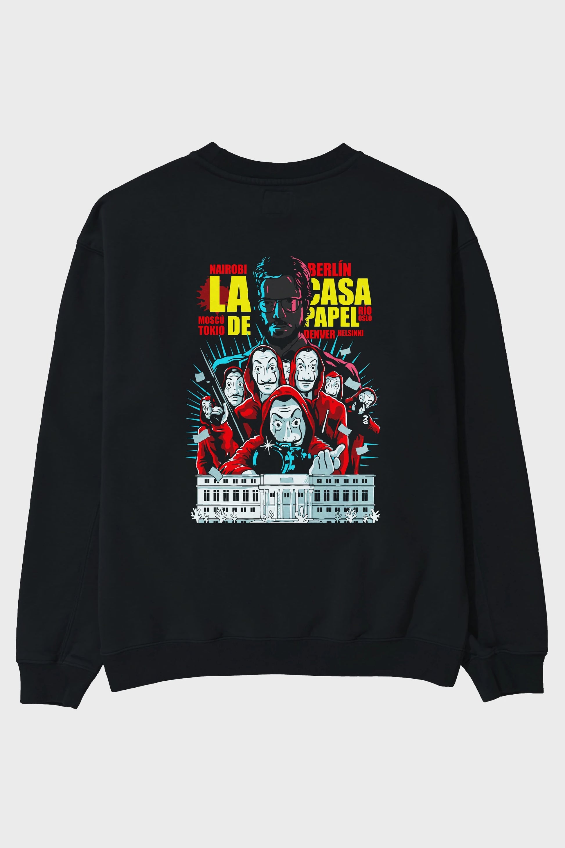 La Casa De Papel (6) Arka Baskılı Oversize Sweatshirt Erkek Kadın Unisex