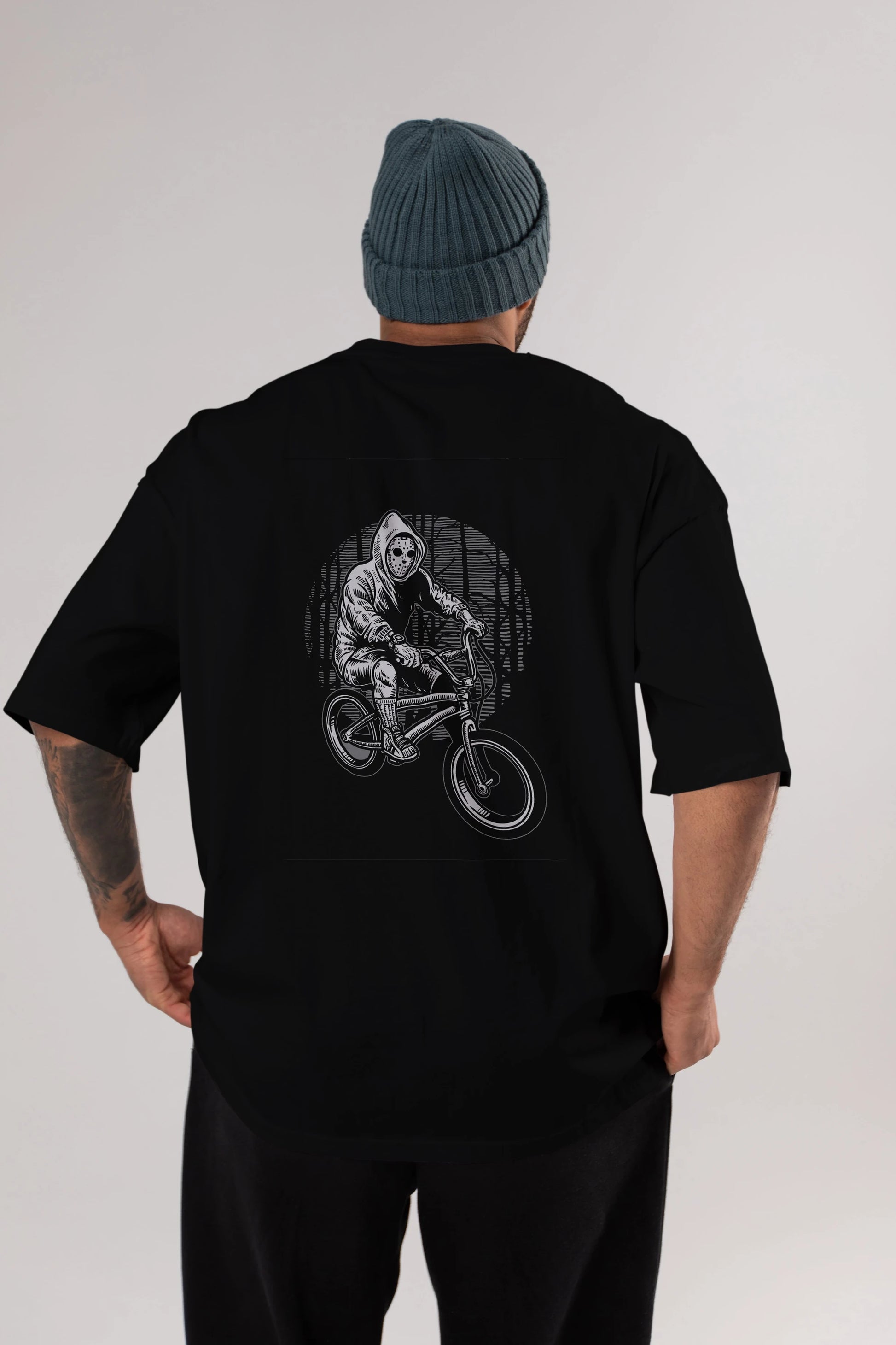 Ride Bike To Kill Arka Baskılı Oversize t-shirt Erkek Kadın Unisex %100 Pamuk