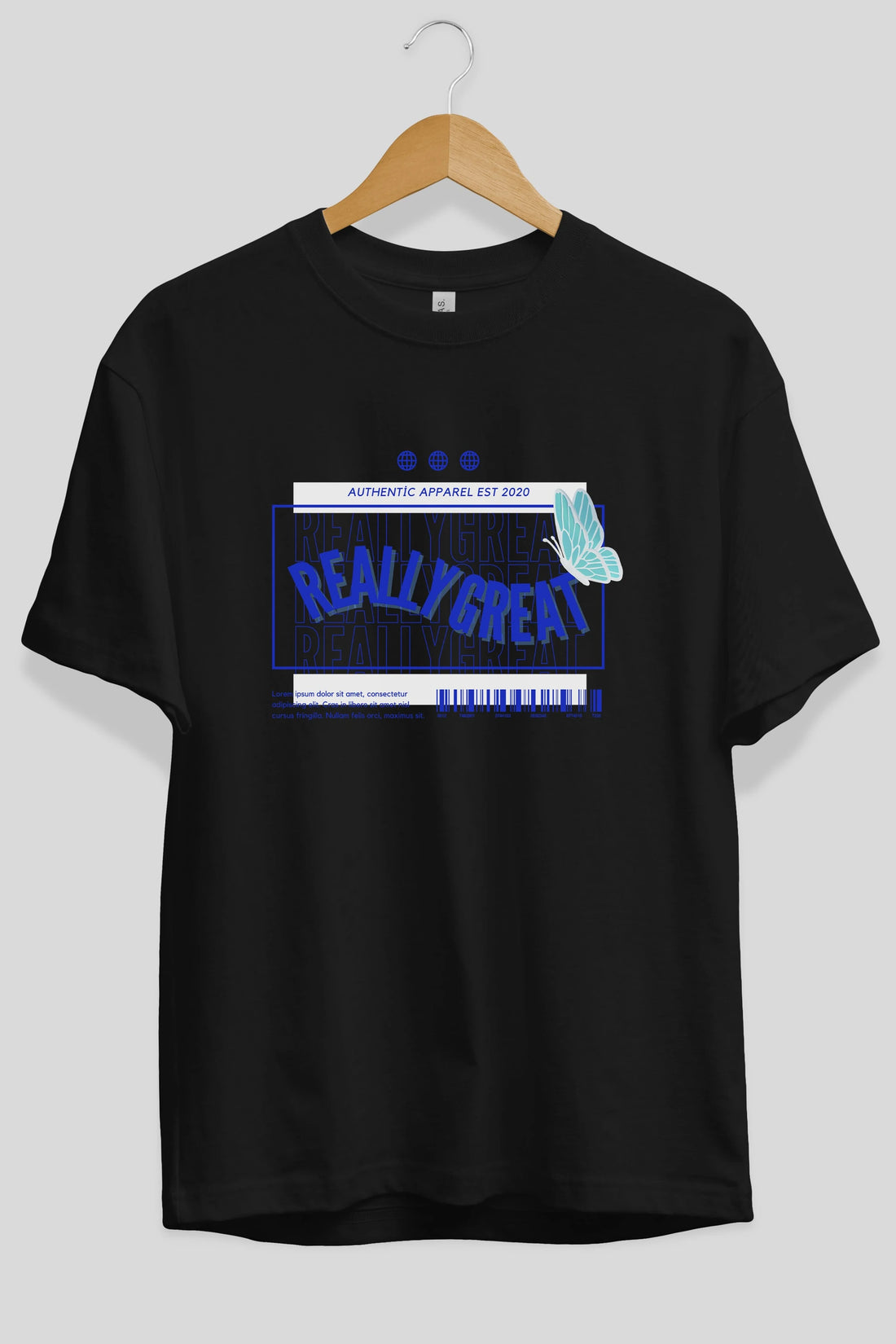 Really Great Yazılı Ön Baskılı Oversize t-shirt Erkek Kadın Unisex