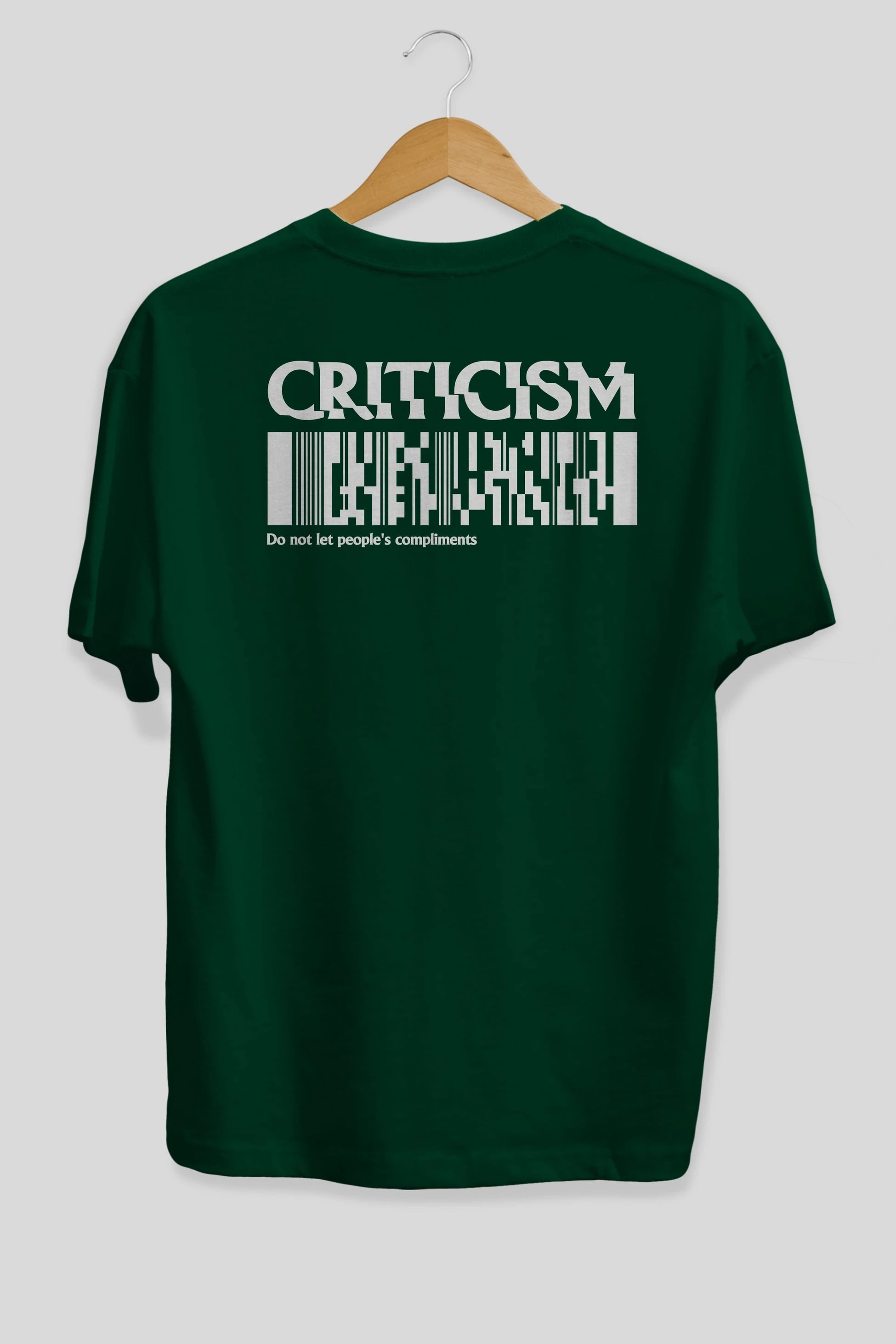 Criticism Streetwear Arka Baskılı Oversize t-shirt Erkek Kadın Unisex