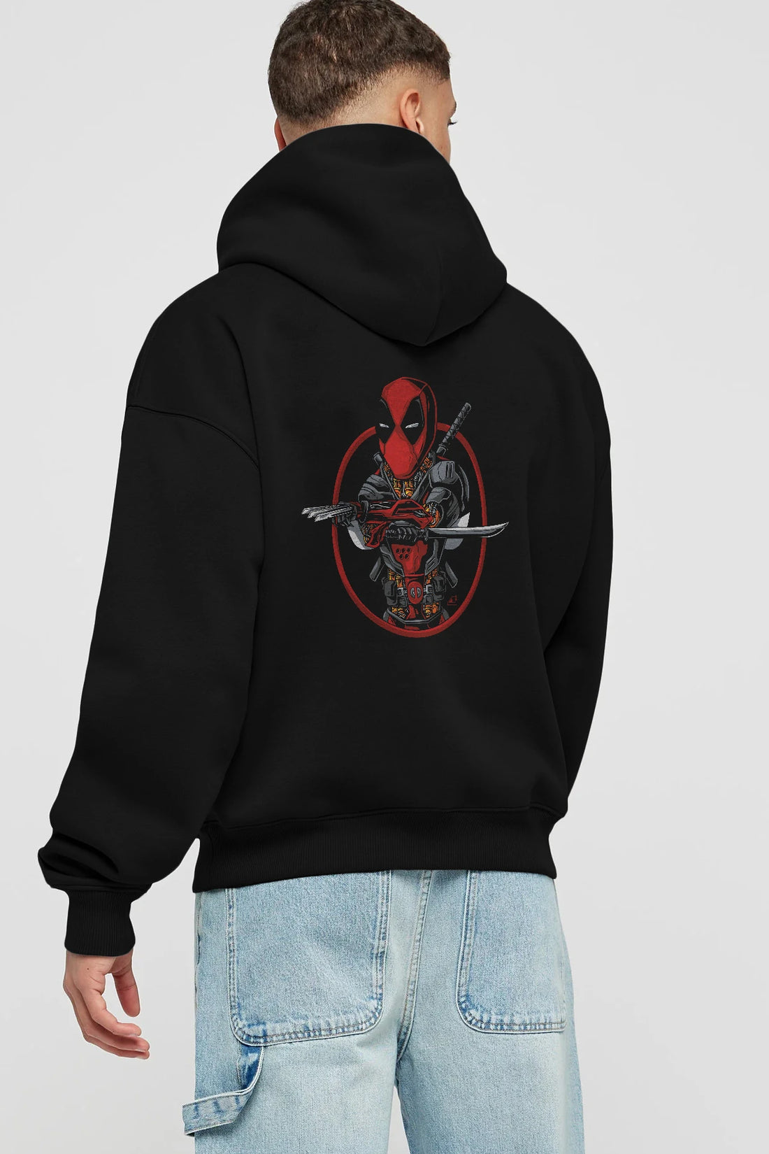 Deadpool (5) Arka Baskılı Hoodie Oversize Kapüşonlu Sweatshirt Erkek Kadın Unisex
