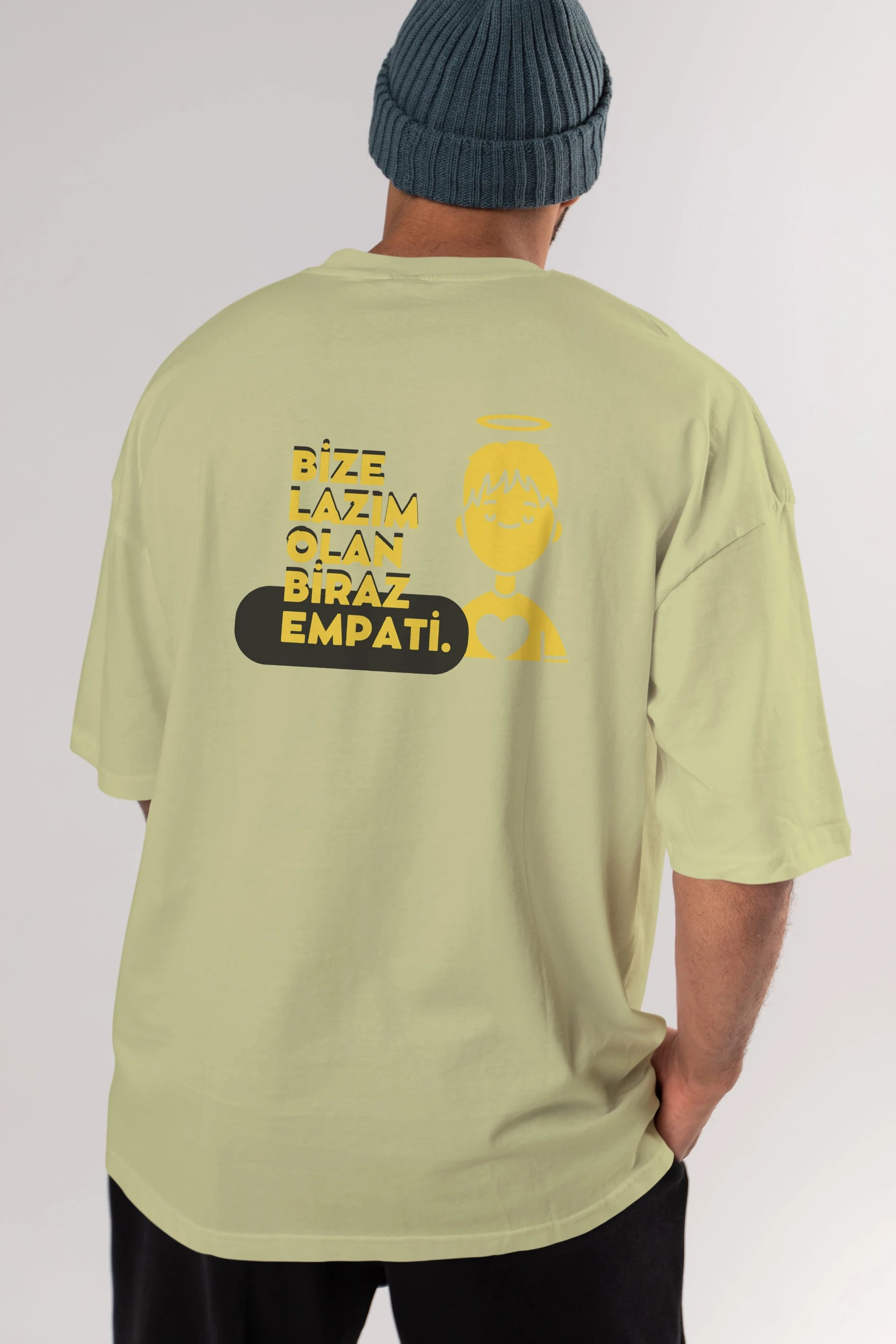 Bize Lazım Olan Biraz Empati Arka Baskılı Oversize t-shirt Erkek Kadın Unisex