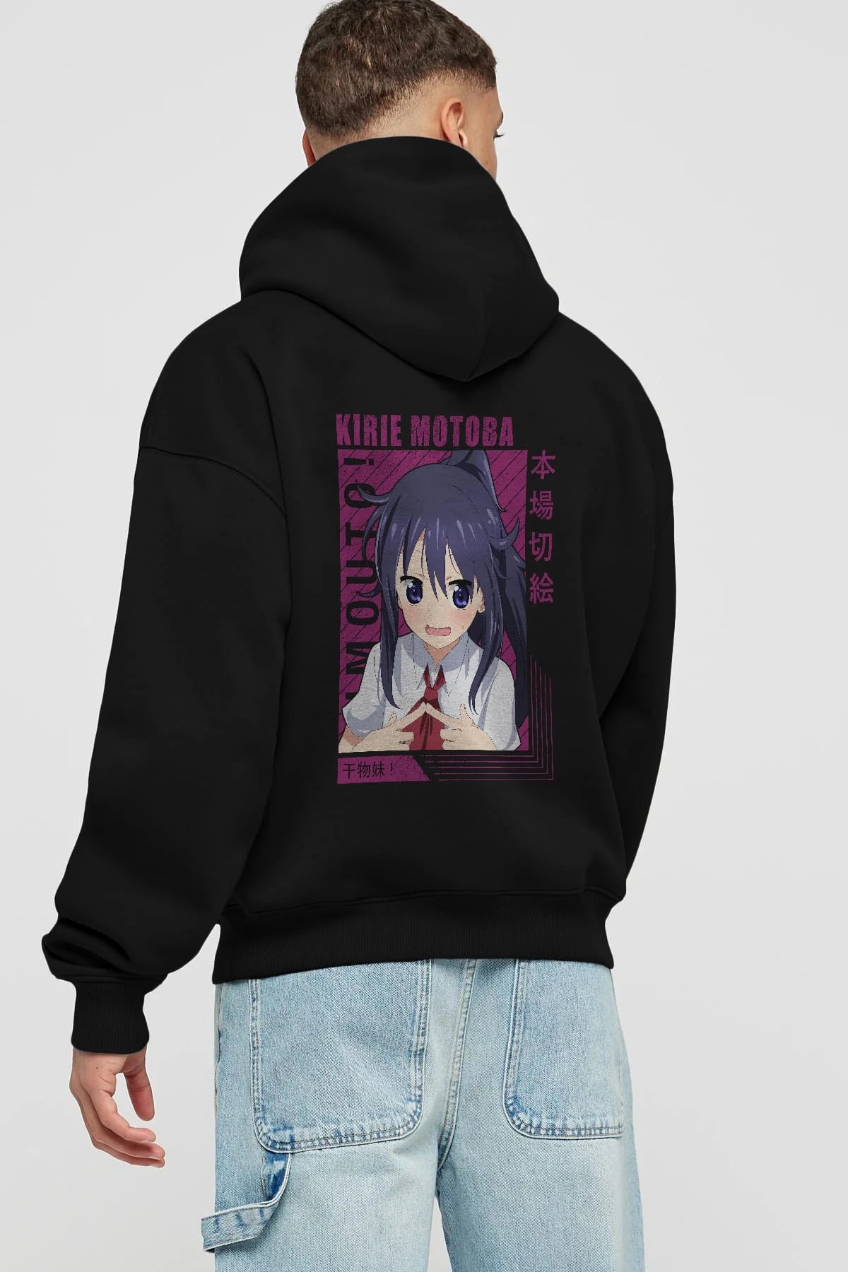 Kirie Motoba 4 Anime Arka Baskılı Hoodie Oversize Kapüşonlu Sweatshirt Erkek Kadın Unisex