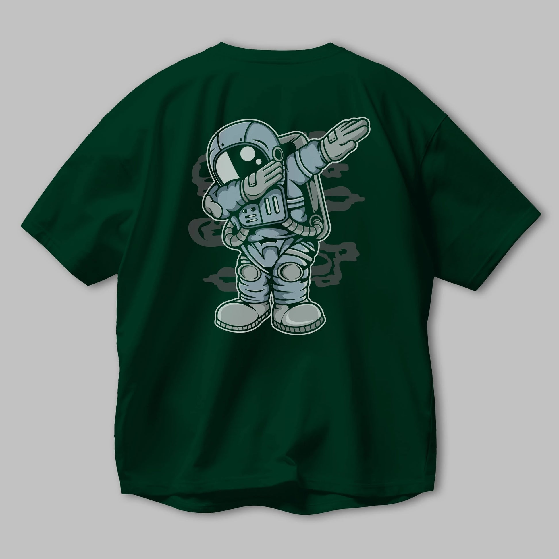 Astronaut Dab Arka Baskılı Oversize t-shirt Erkek Kadın Unisex
