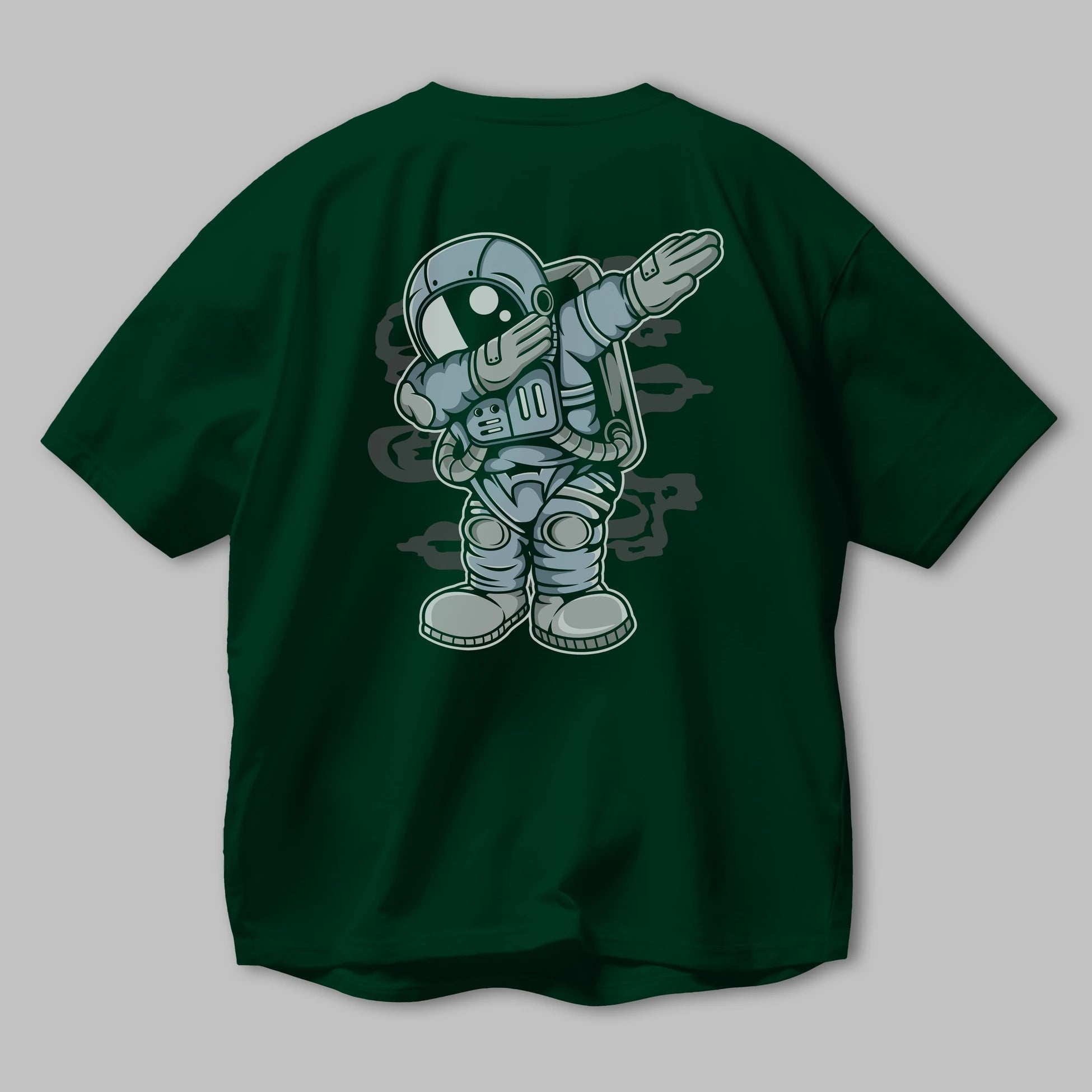 Astronaut Dab Arka Baskılı Oversize t-shirt Erkek Kadın Unisex