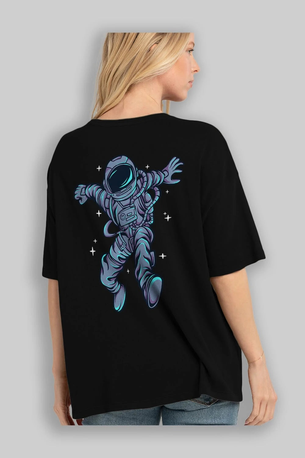 Astrostars tshirt Arka Baskılı Oversize t-shirt Erkek Kadın Unisex