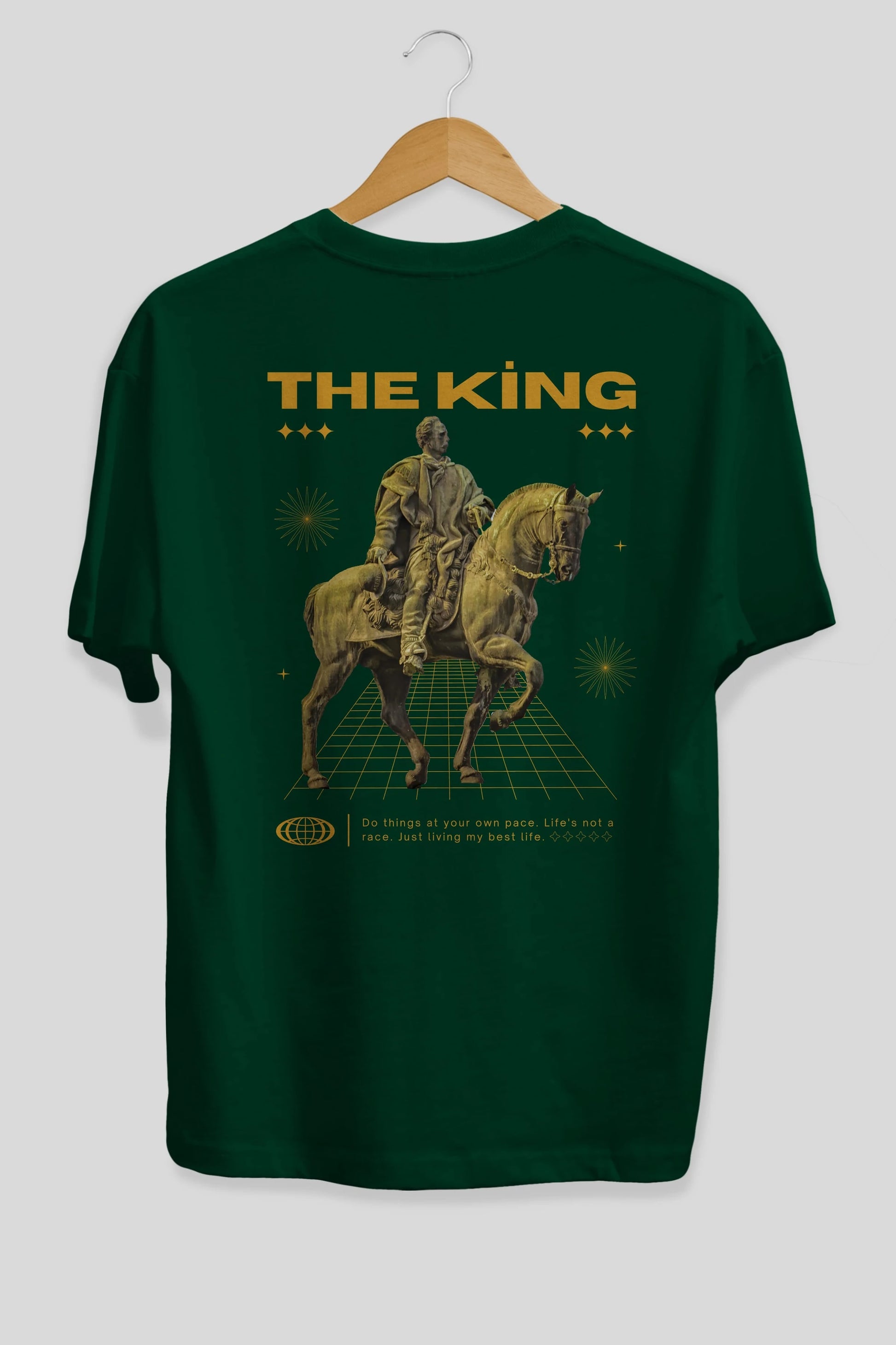 The King Yazılı Arka Baskılı Oversize t-shirt Erkek Kadın Unisex