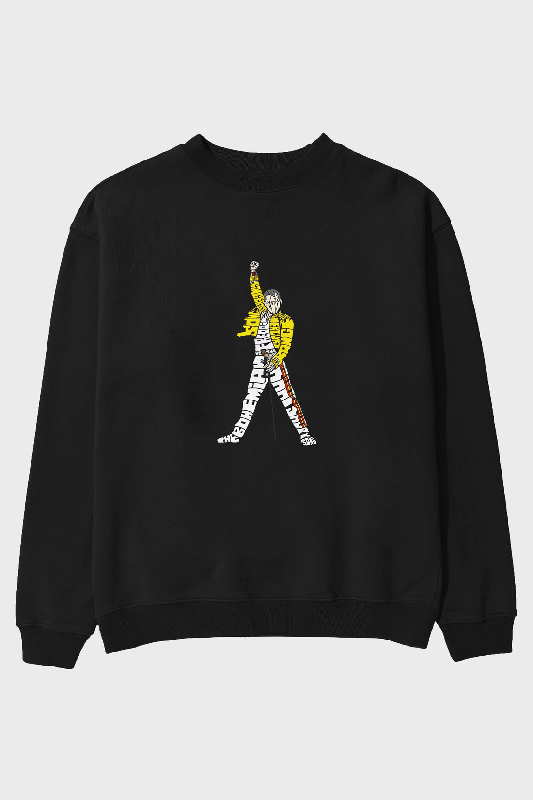 Freddy Mercury Ön Baskılı Oversize Sweatshirt Erkek Kadın Unisex