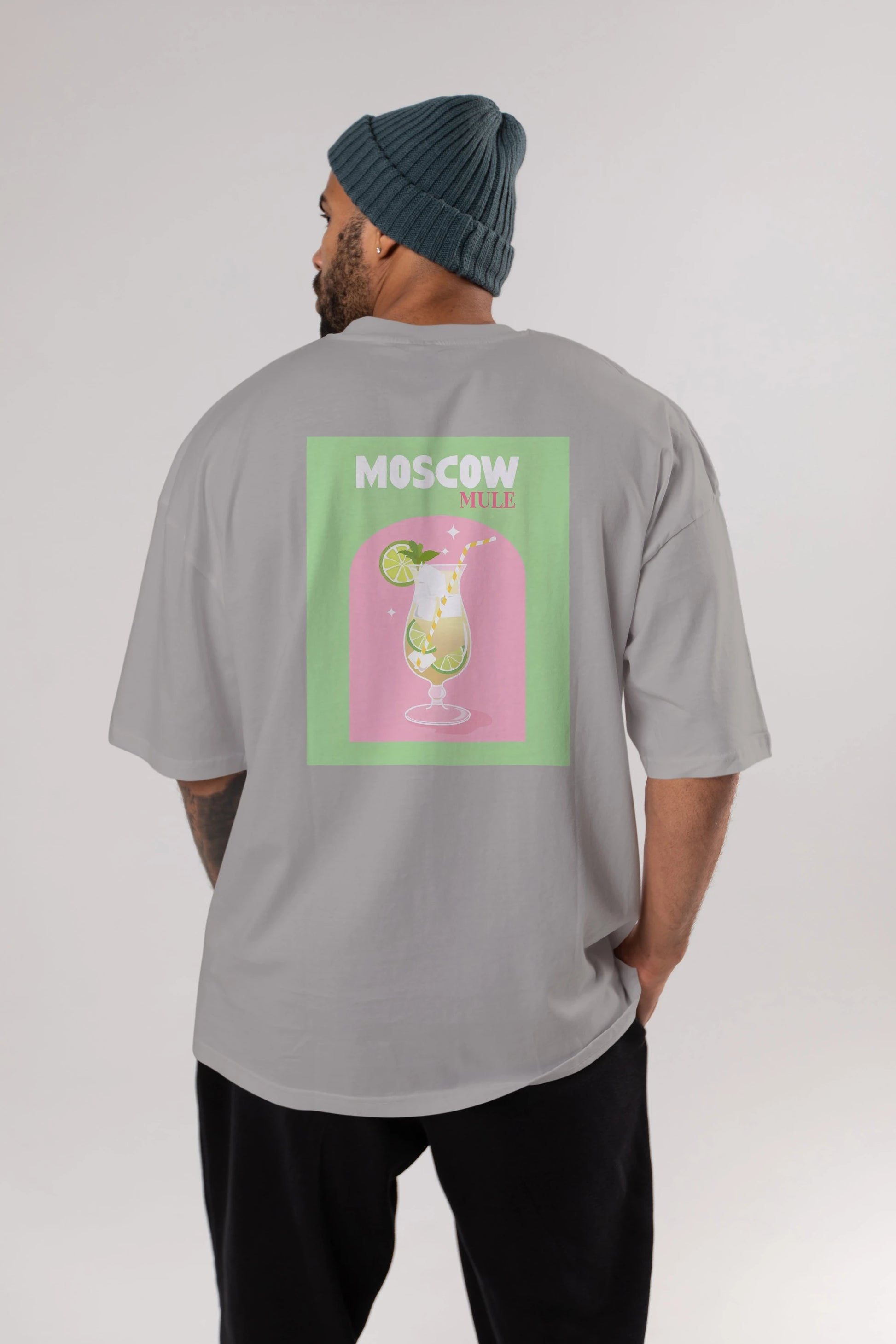 Moscow Mule 5 Arka Baskılı Oversize t-shirt Erkek Kadın Unisex %100 Pamuk Bisiklet Yaka tişort