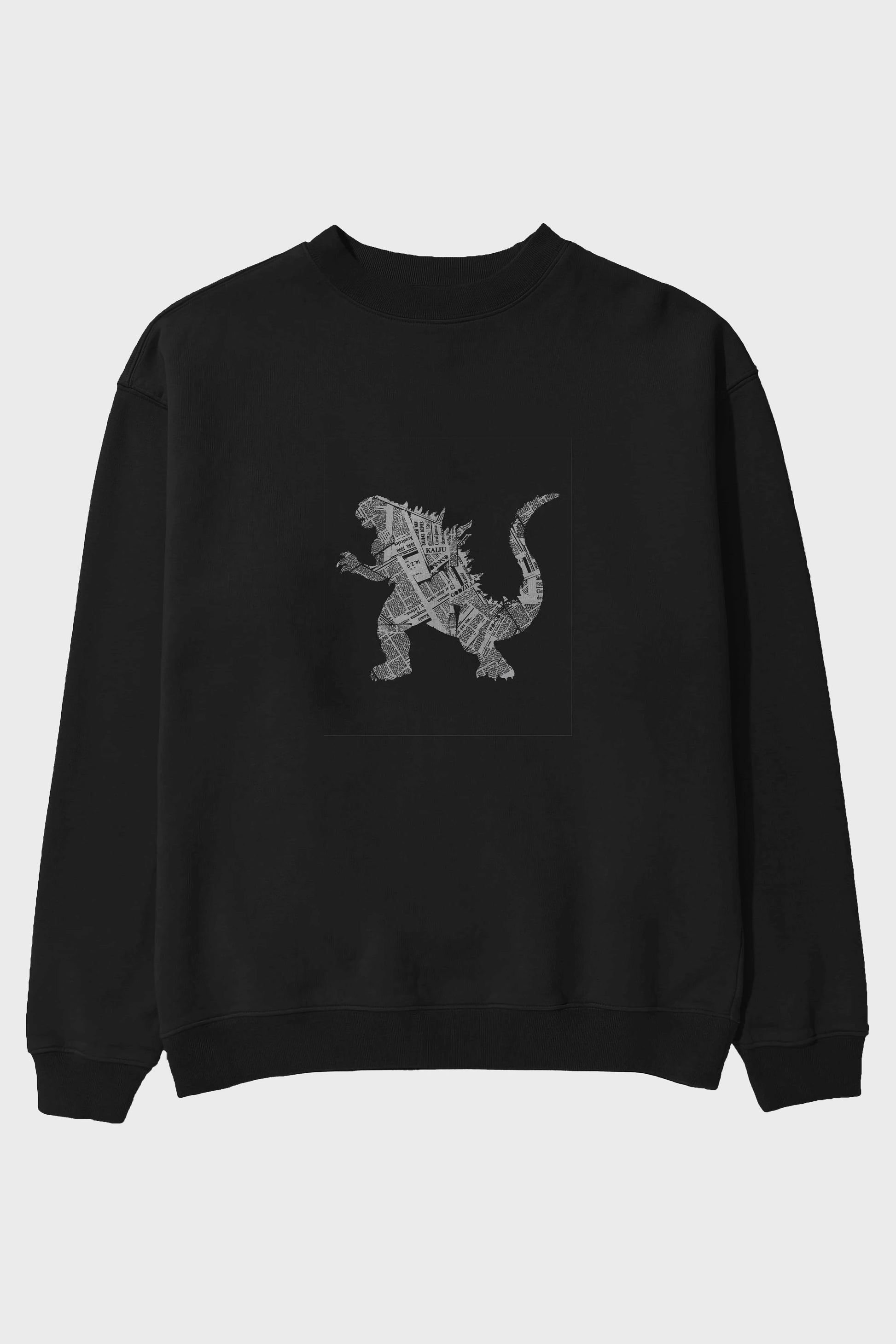 Kaiju Ön Baskılı Oversize Sweatshirt Erkek Kadın Unisex