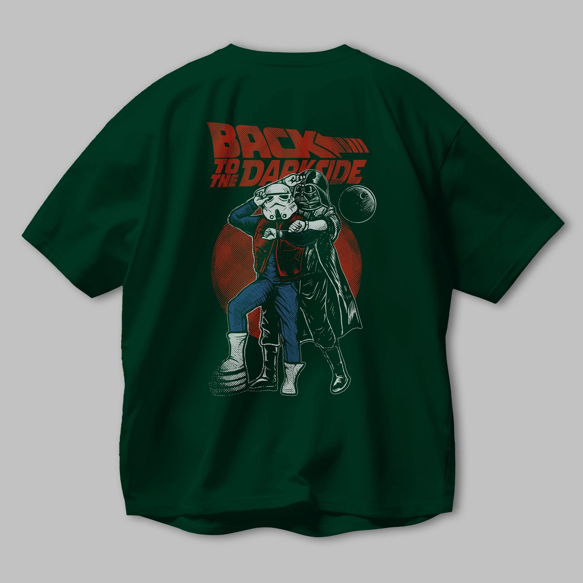Back To The Darkside Arka Baskılı Oversize t-shirt Erkek Kadın Unisex %100 Pamuk